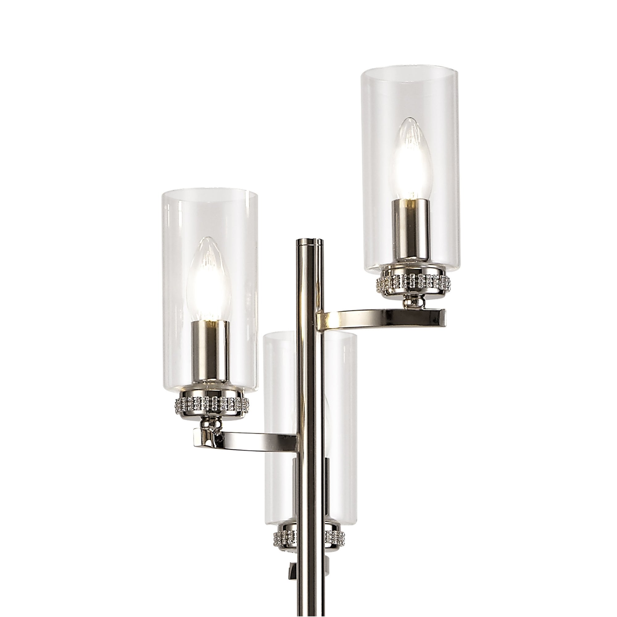 Fabula Heathcote 3 Light Floor Lamp - Polished Nickel