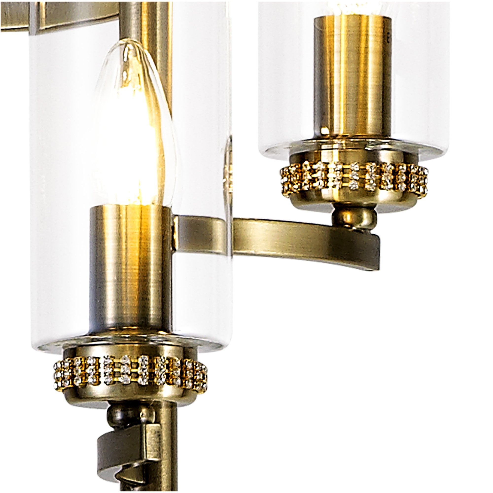 Fabula Heathcote 3 Light Floor Lamp - Antique Brass