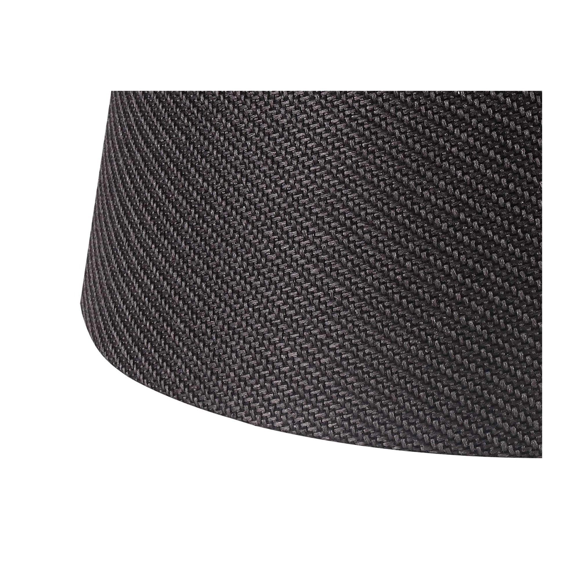 Fabula Buckhurst Round 350/450 x 280mm Fabric Shade - Charcoal Grey & White Laminate - Shade Only