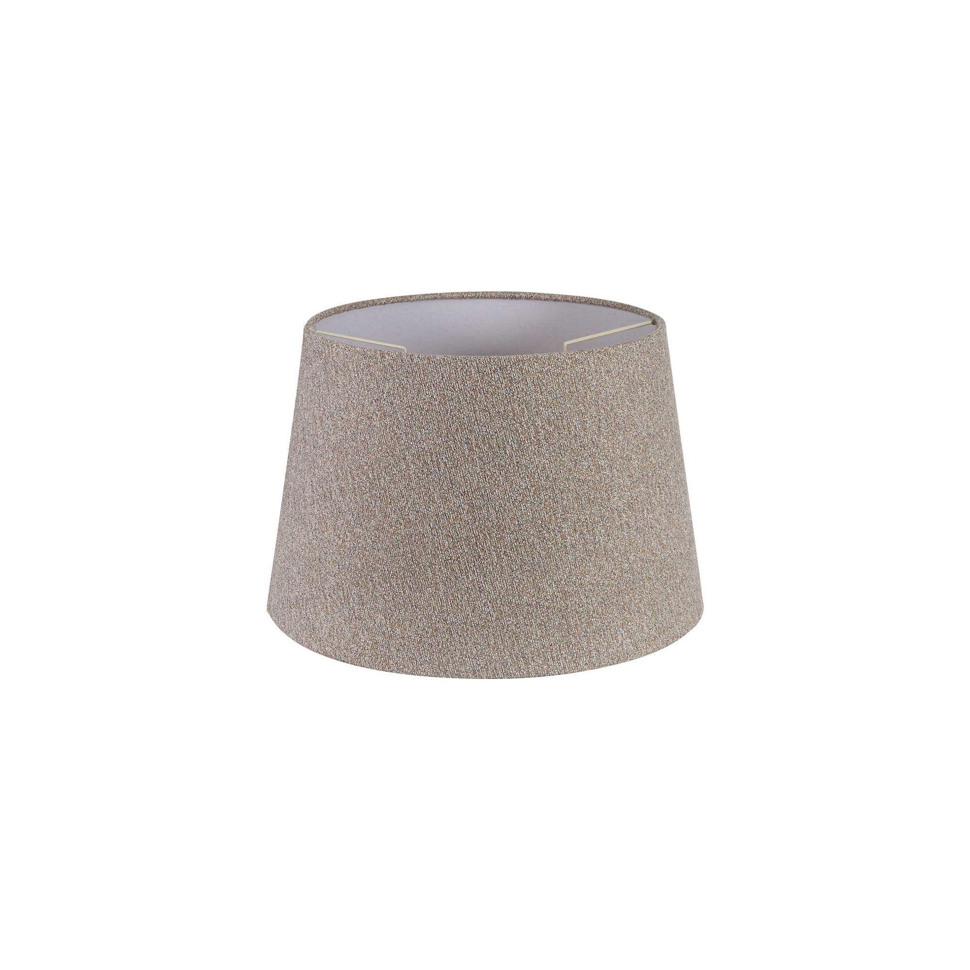 Fabula Buckhurst Round 320/400 x 260mm Fabric Shade - Multi & White Laminate - Shade Only