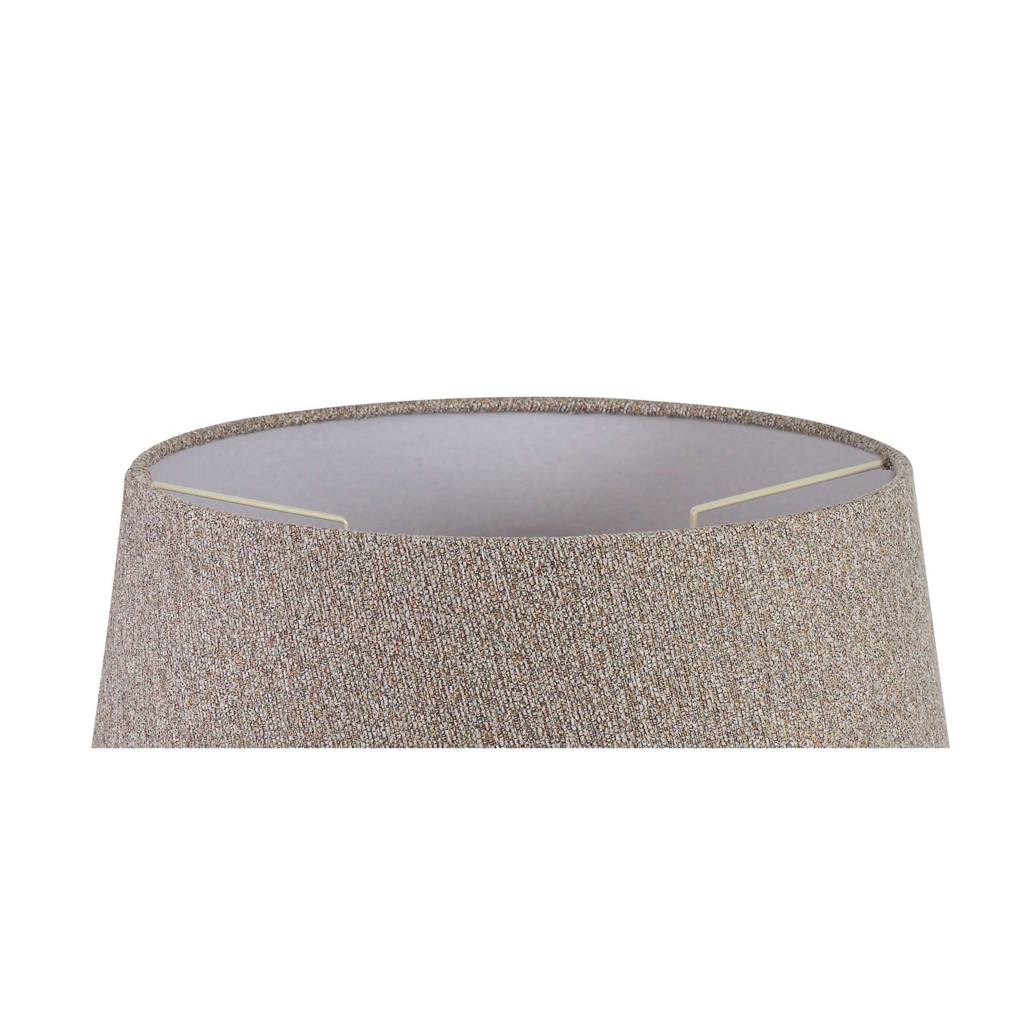 Fabula Buckhurst Round 350/450 x 280mm Fabric Shade - Multi & White Laminate - Shade Only