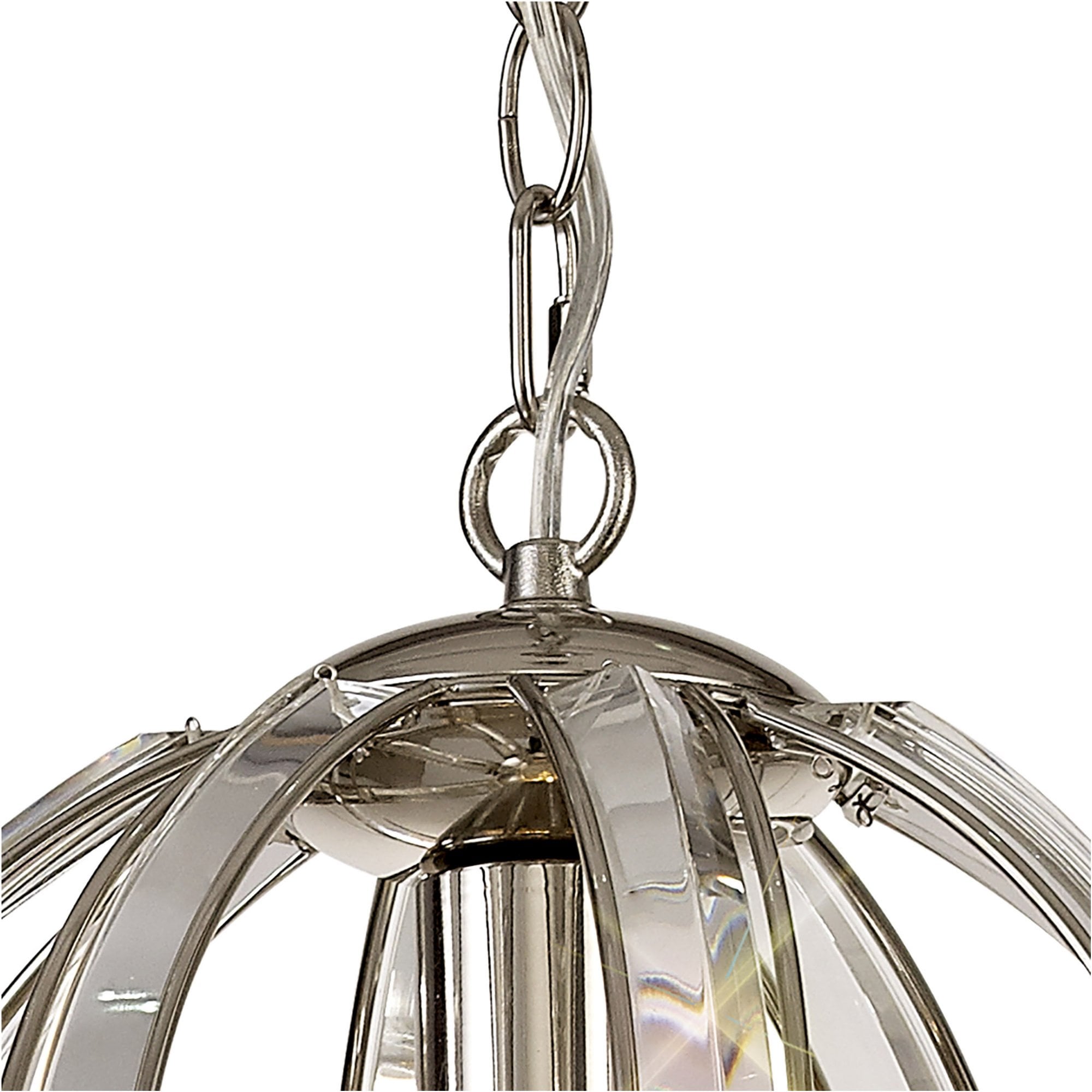Fabula Woodford Small Single Round Pendant - Polished Nickel