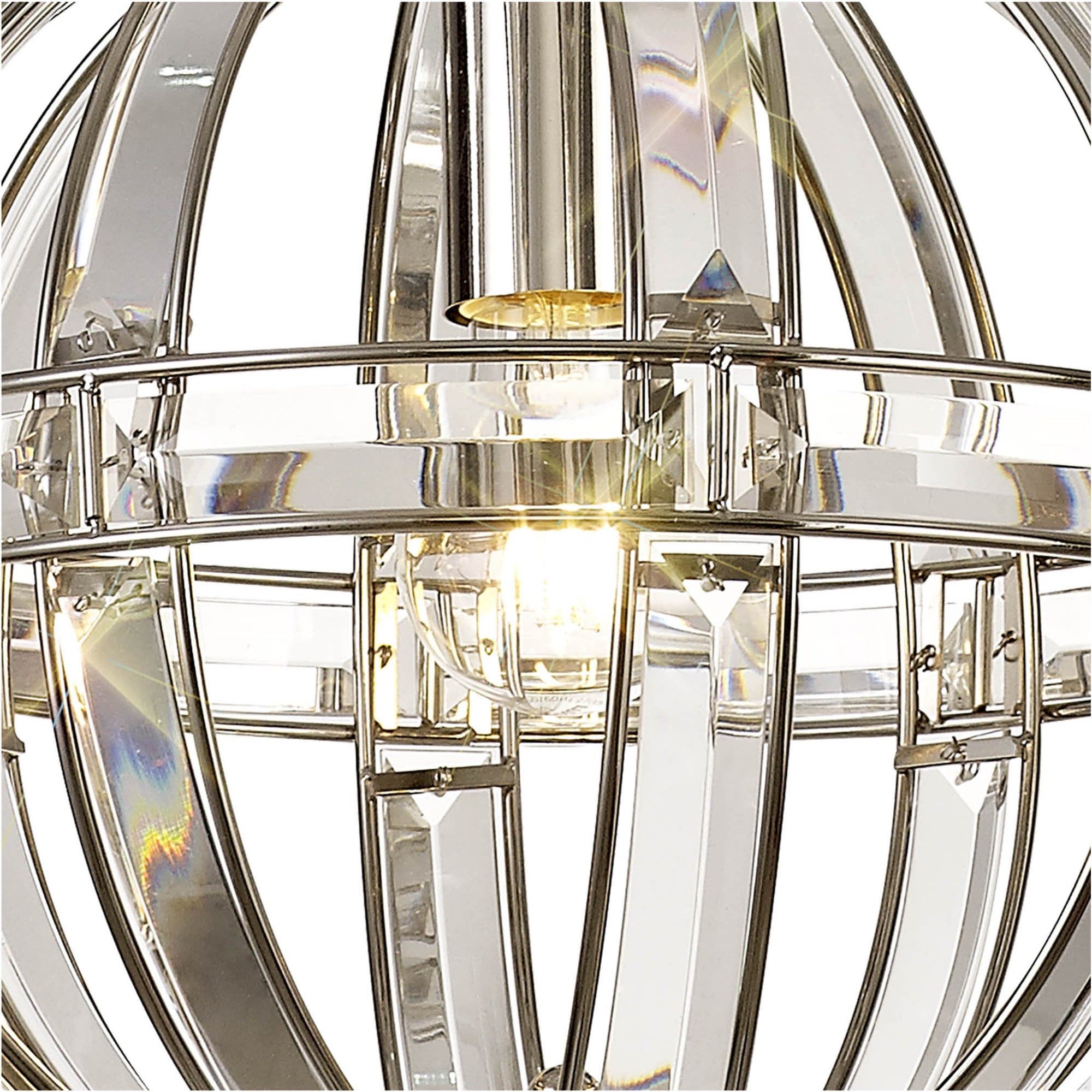 Fabula Woodford Small Single Round Pendant - Polished Nickel