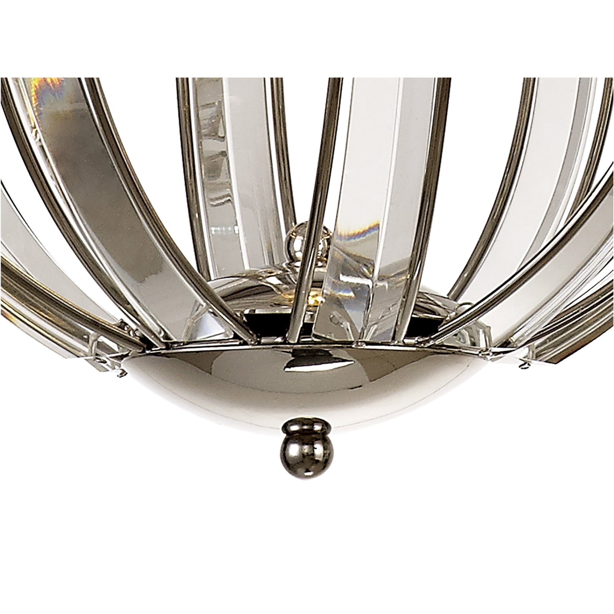 Fabula Woodford Small Single Round Pendant - Polished Nickel