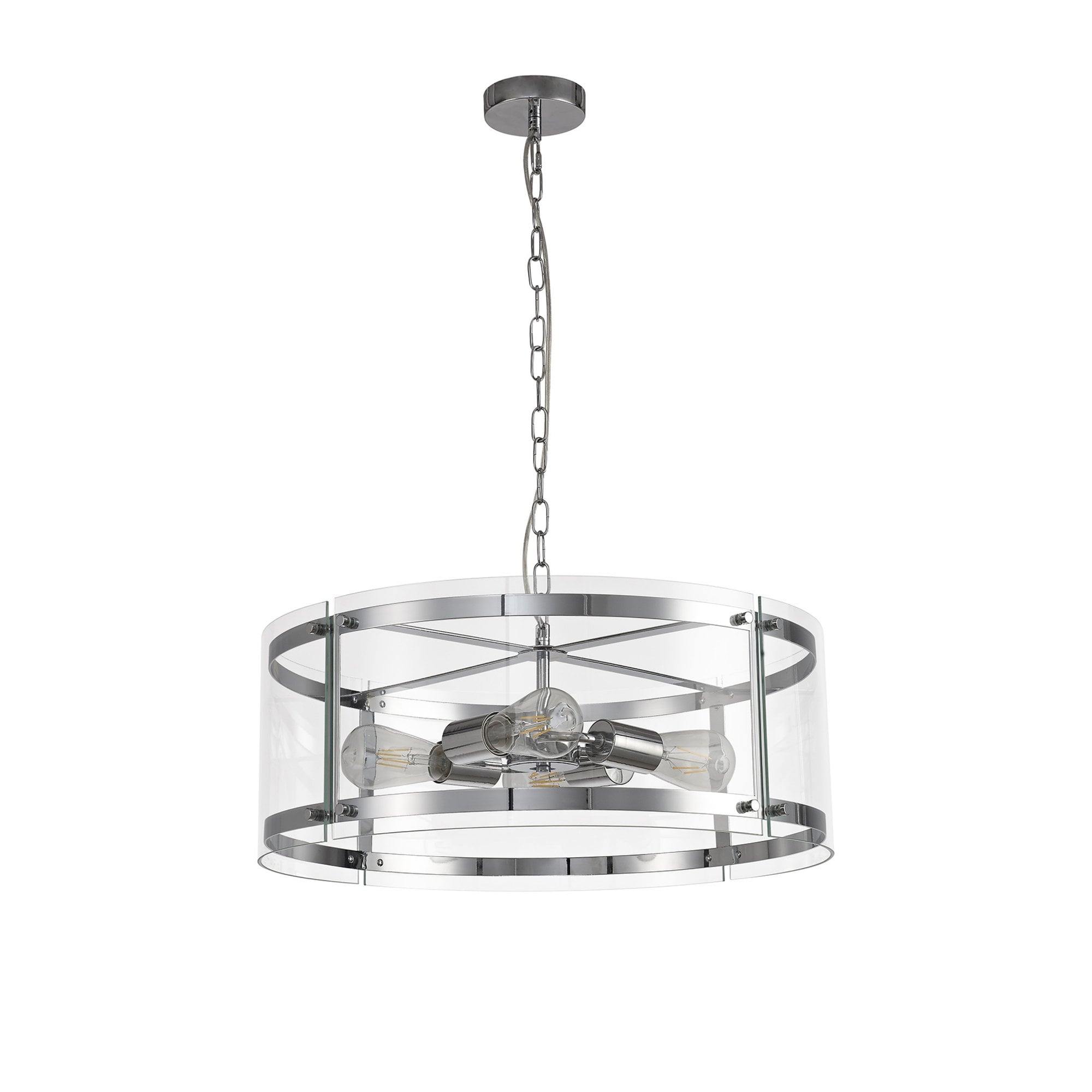 Fabula Regents 4 Light Pendant - Polished Chrome