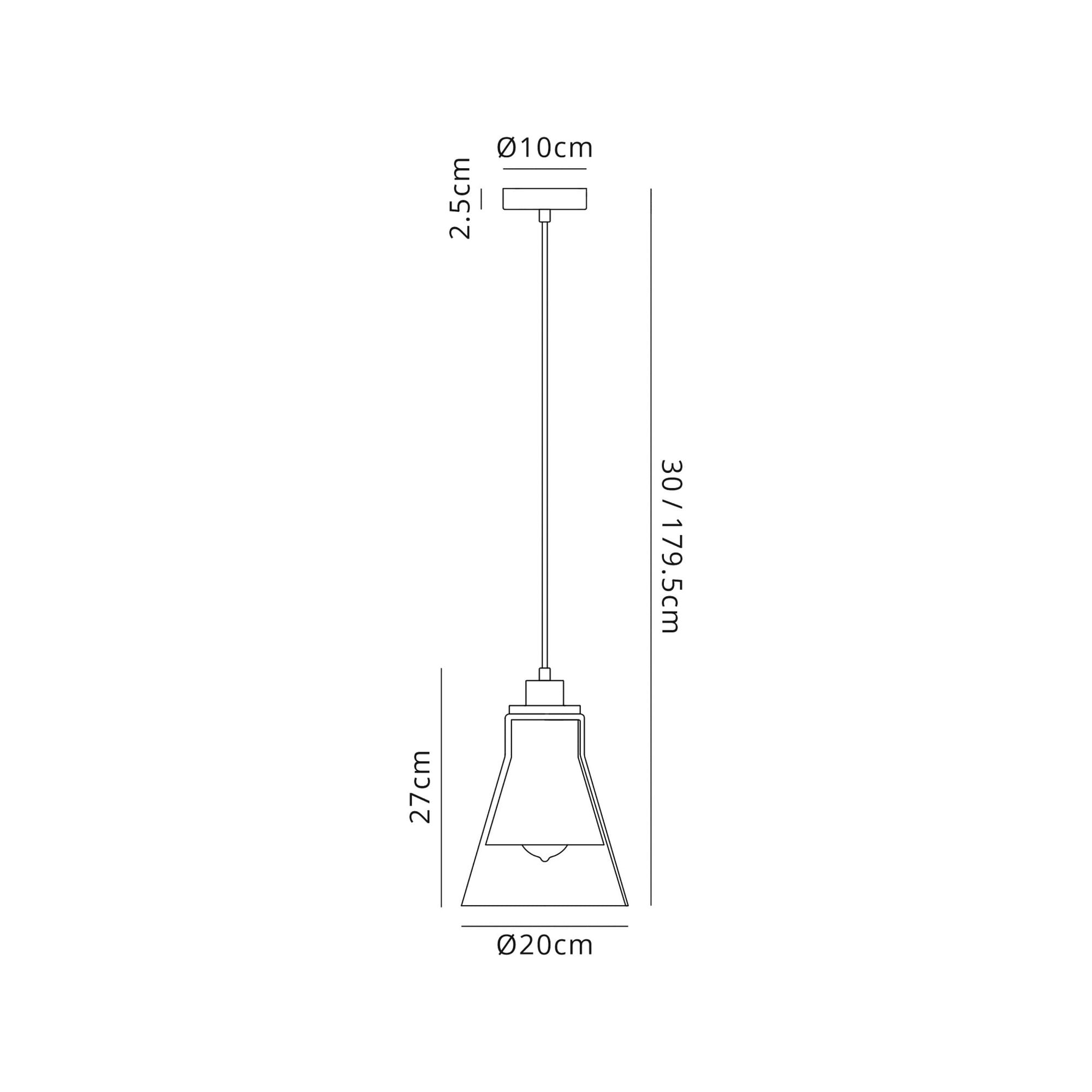 Fabula Pentire Single Pendant - Polished Chrome & Clear Glass