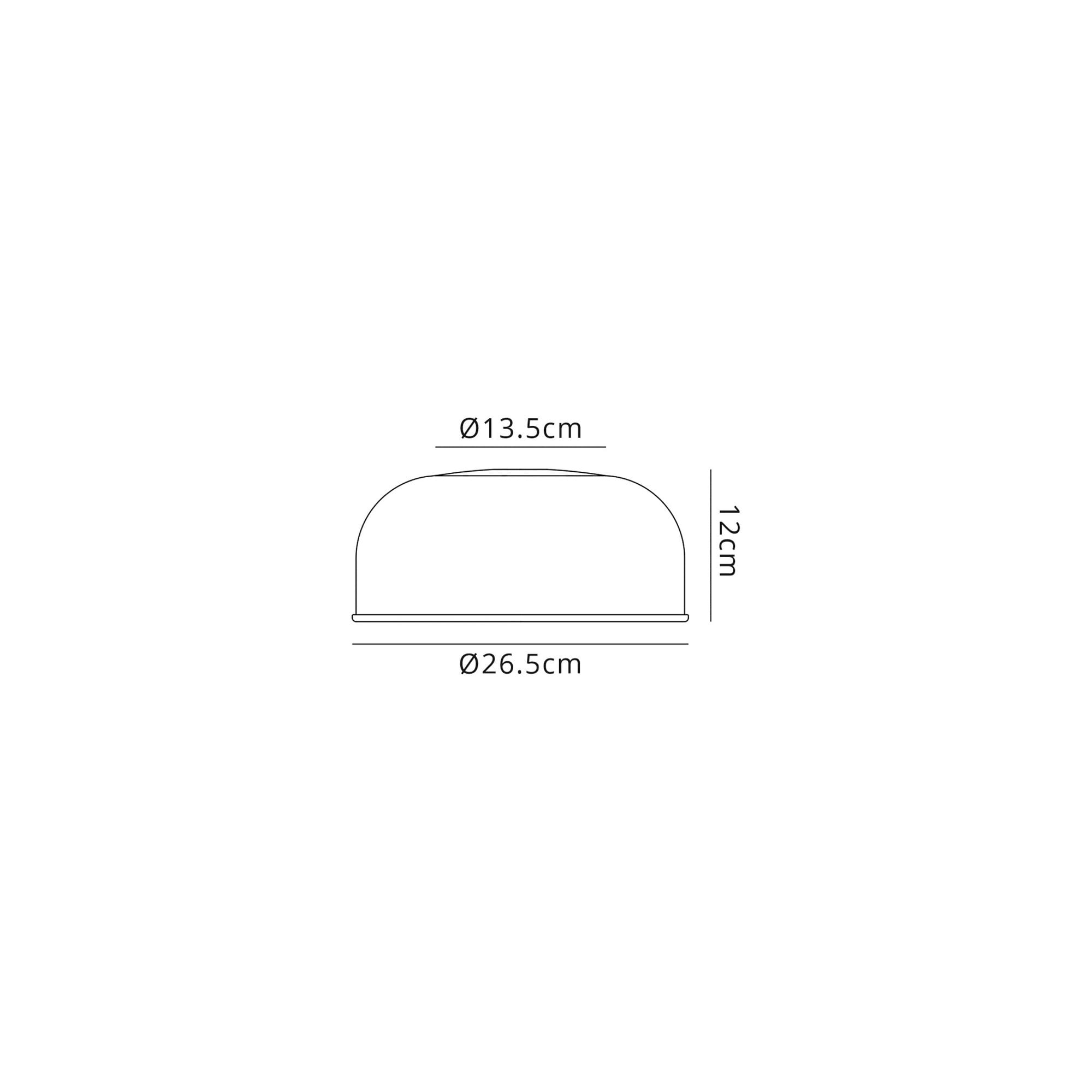 Fabula Epping 26.5cm Round Shade - Prismatic Effect Clear Glass - Shade Only