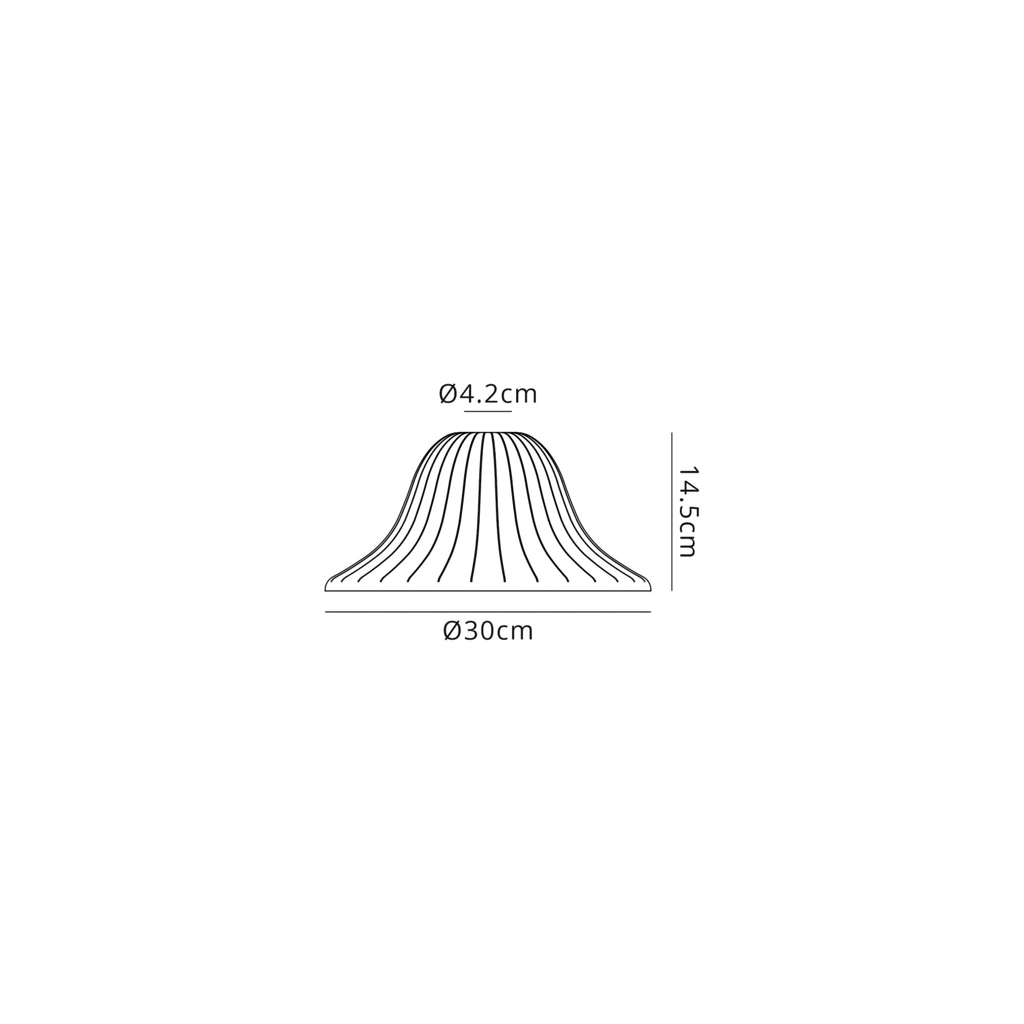 Fabula Epping Bell 30cm Shade - Clear Glass - Shade Only