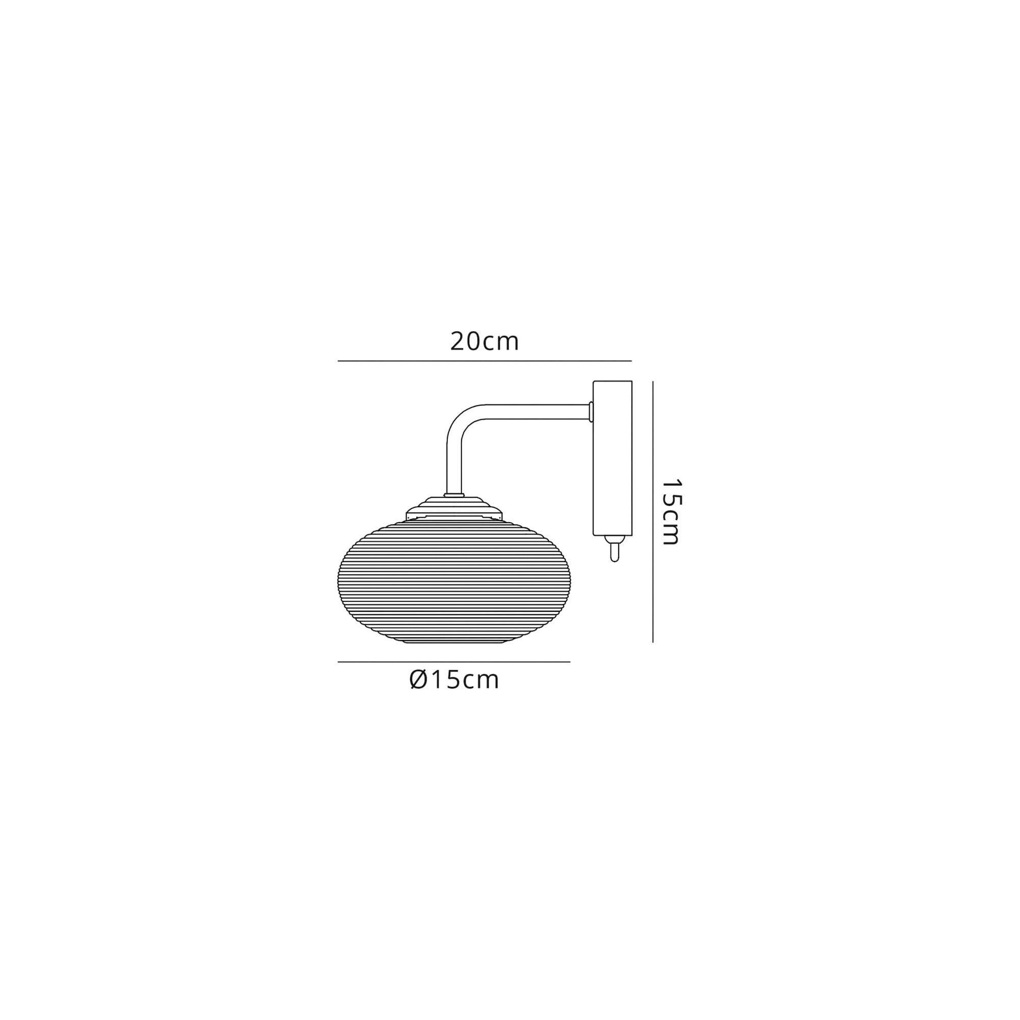 Fabula Ripley LED Wall Lamp - Polished Chrome & Champagne Glass