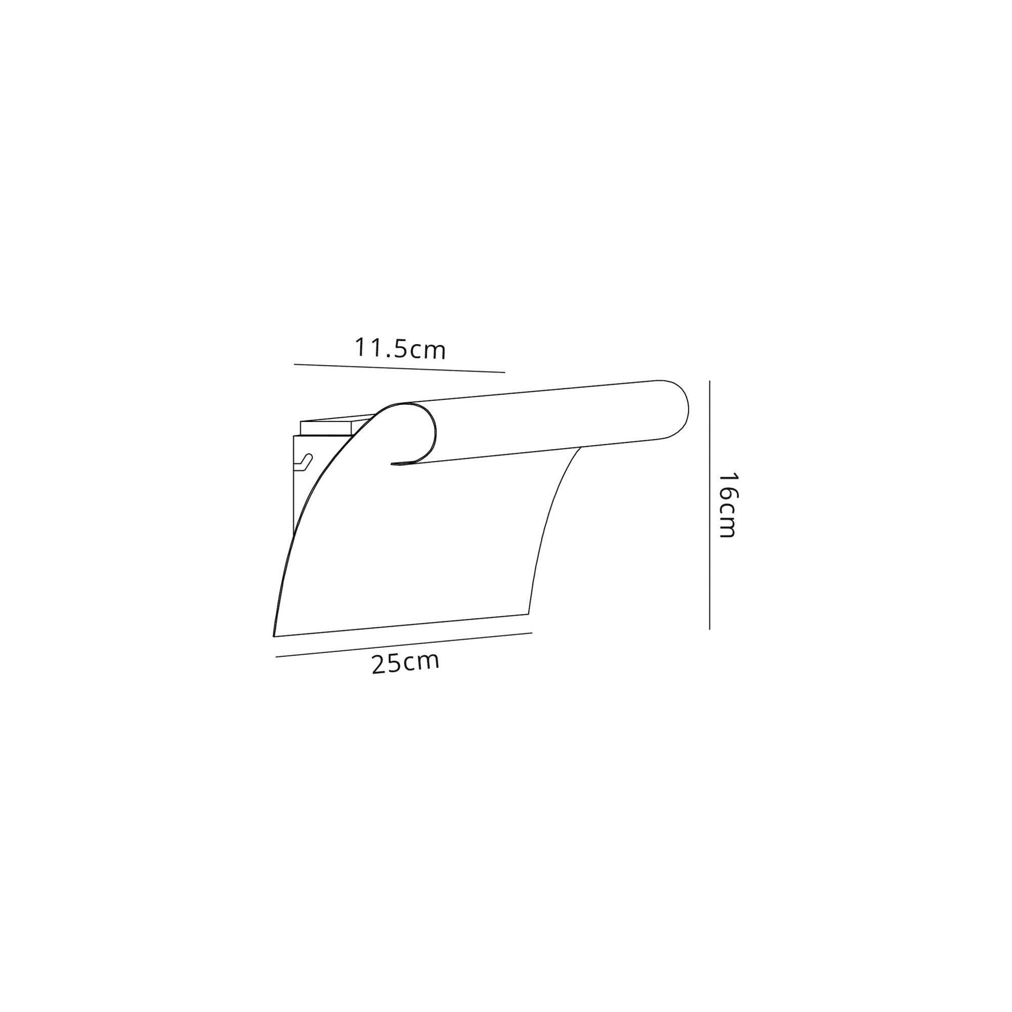 Fabula Avril 12W LED Wall Lamp - Sand Anthracite & Polished Chrome