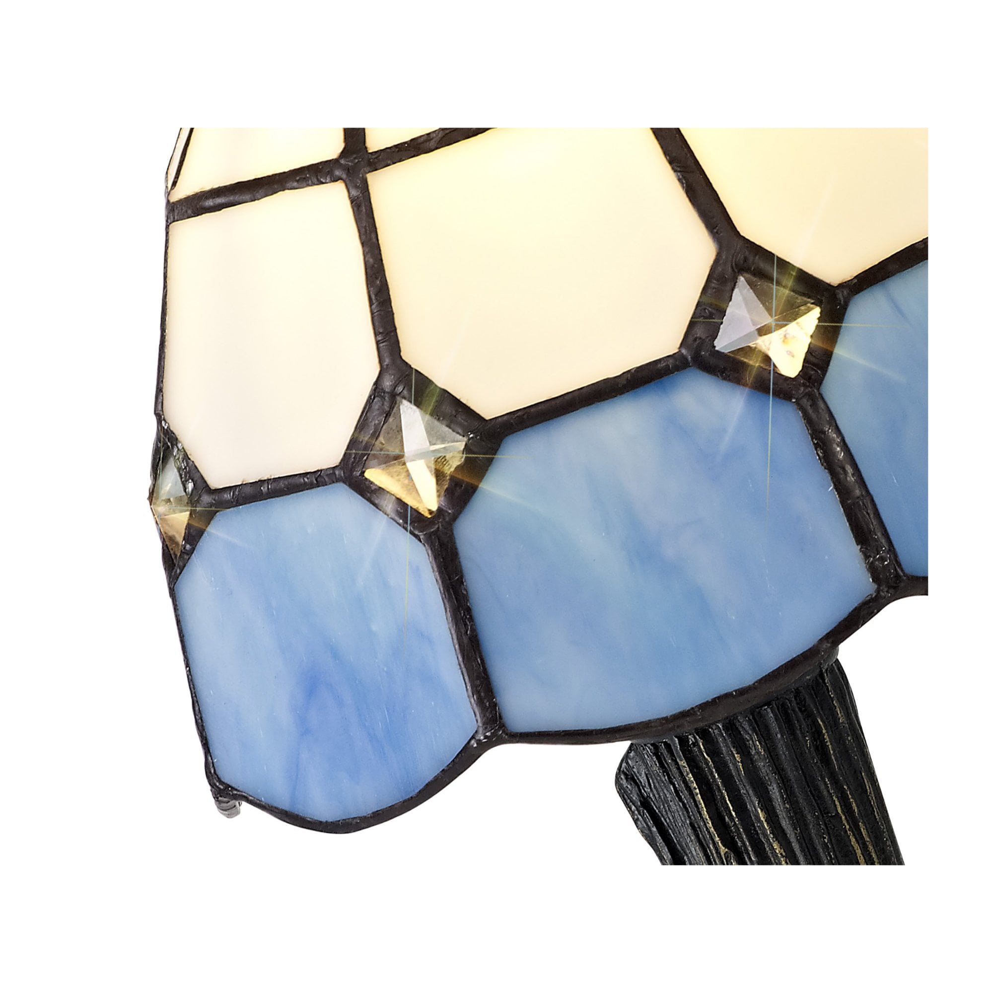 Fabula Nevill Tiffany Table Lamp - White & Blue