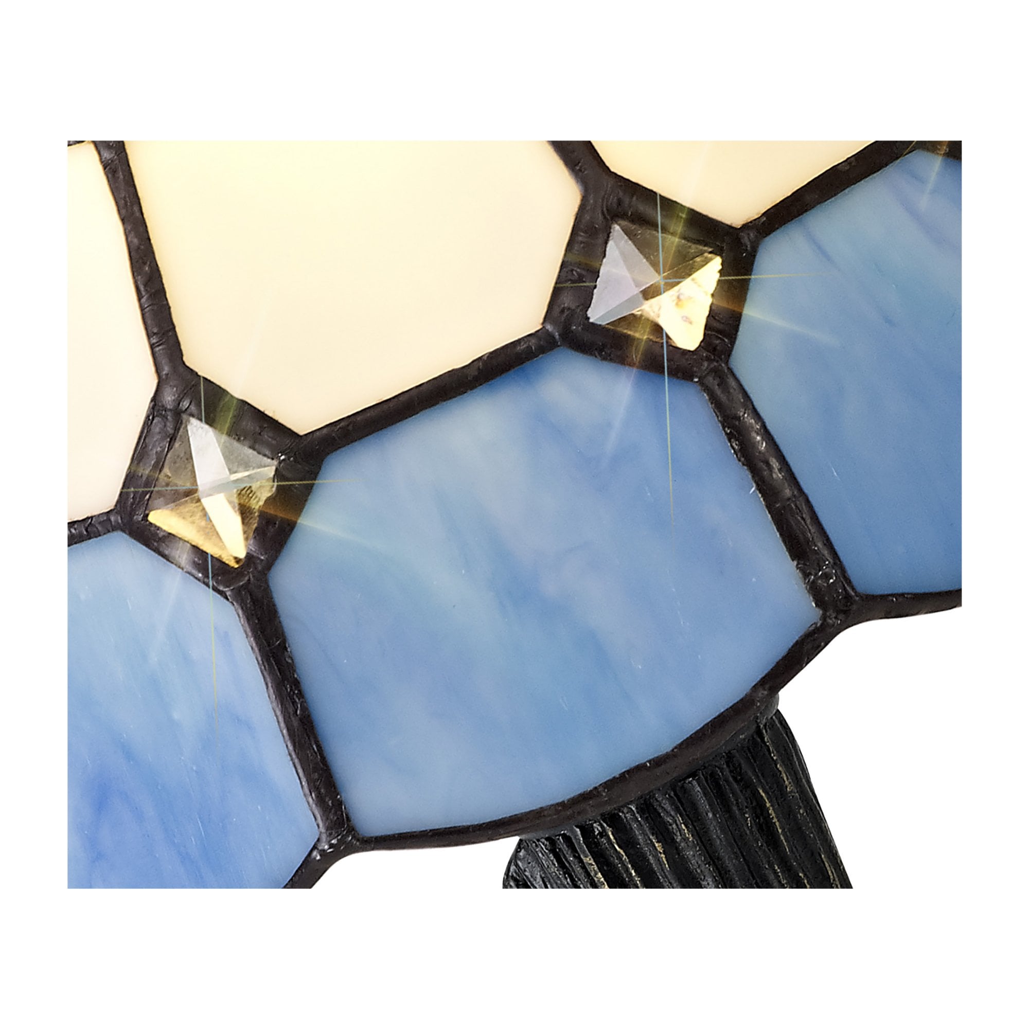 Fabula Nevill Tiffany Table Lamp - White & Blue