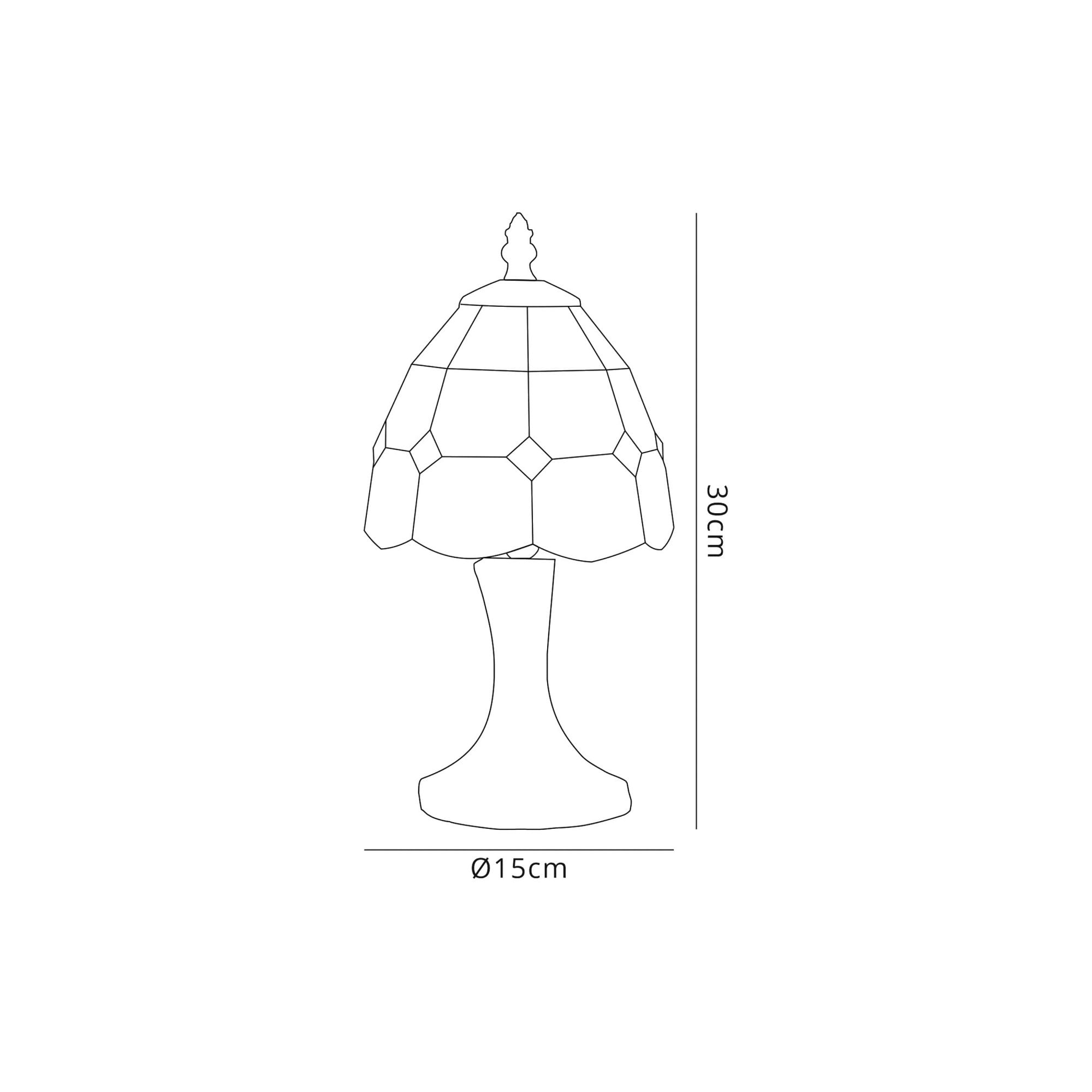 Fabula Nevill Tiffany Table Lamp - White & Blue