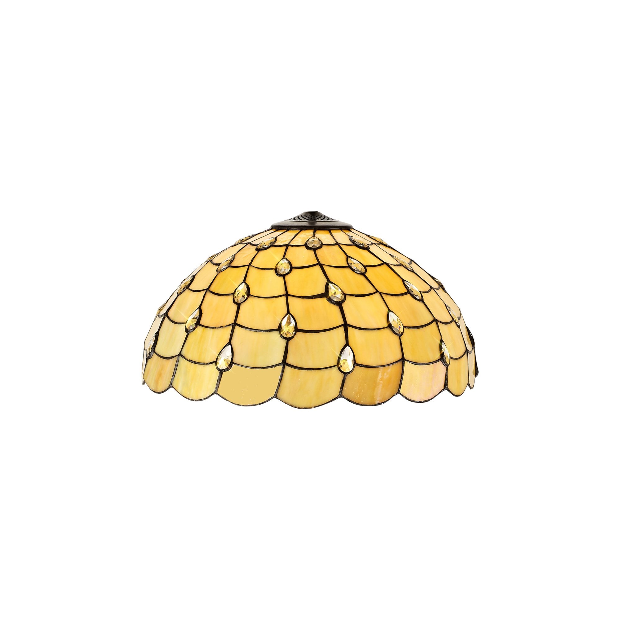 Fabula Crescent 50cm Tiffany Shade - Beige - Shade Only