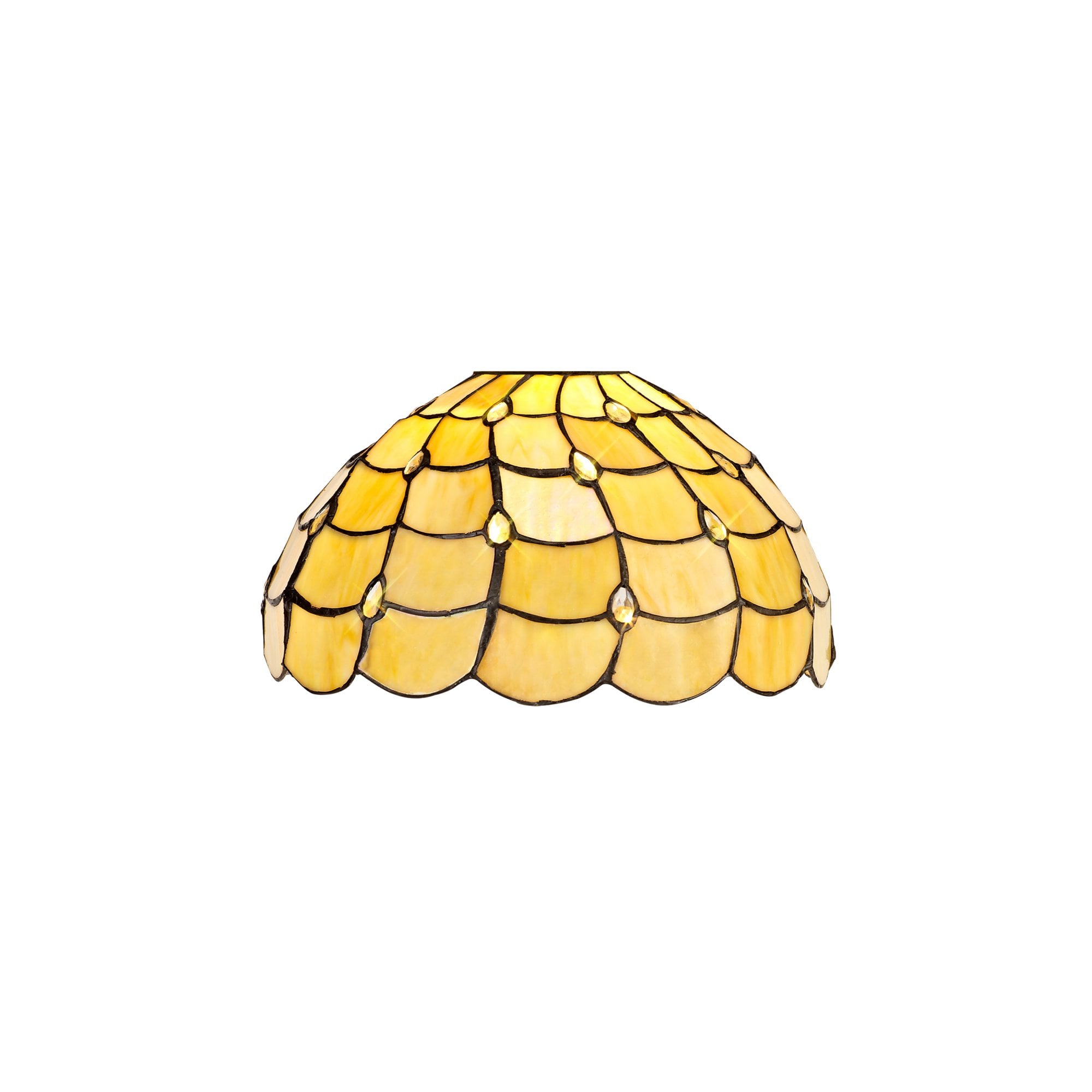 Fabula Crescent 30cm Tiffany Shade - Beige - Shade Only