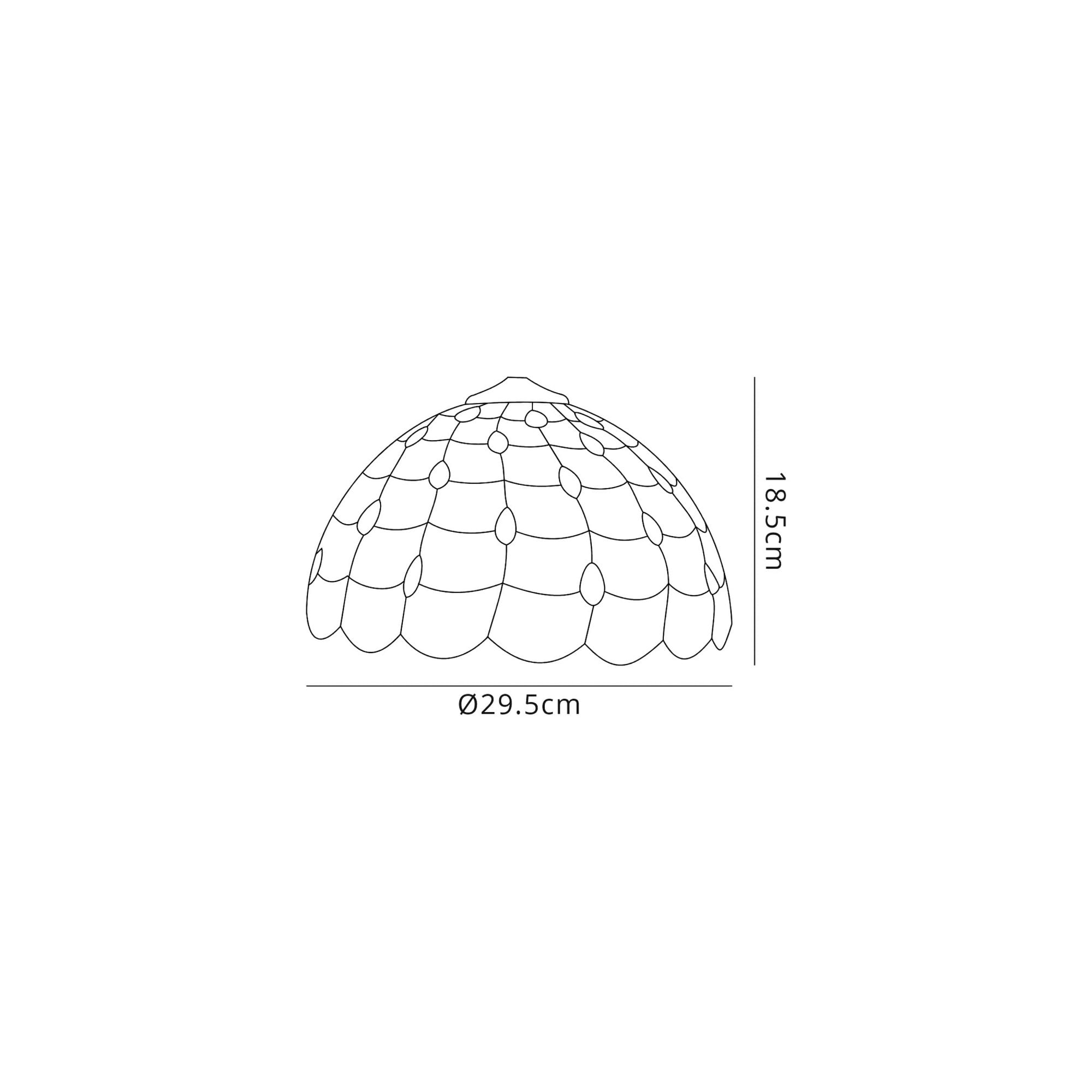 Fabula Crescent 30cm Tiffany Shade - Beige - Shade Only