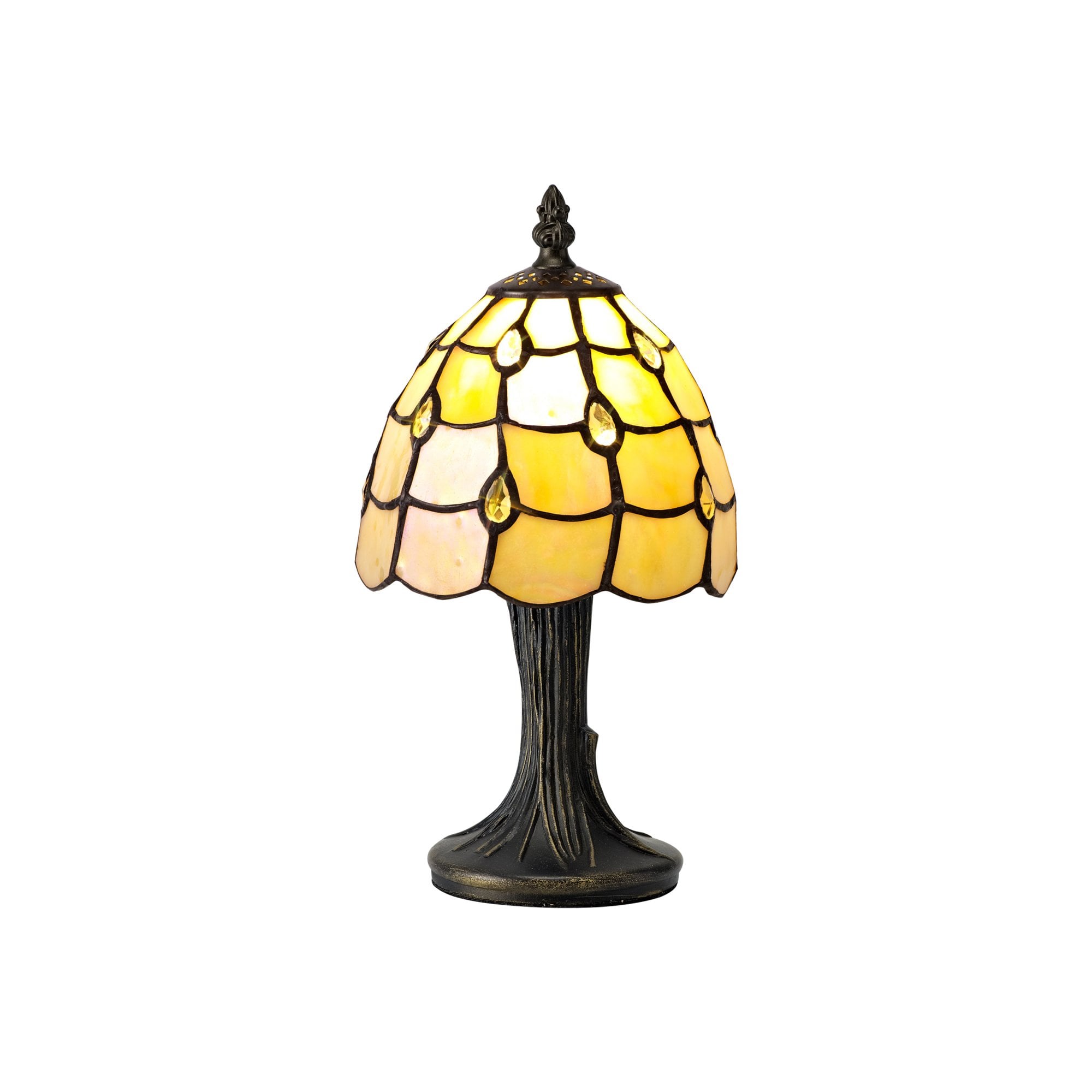 Fabula Crescent Single Table Lamp - Beige Shade