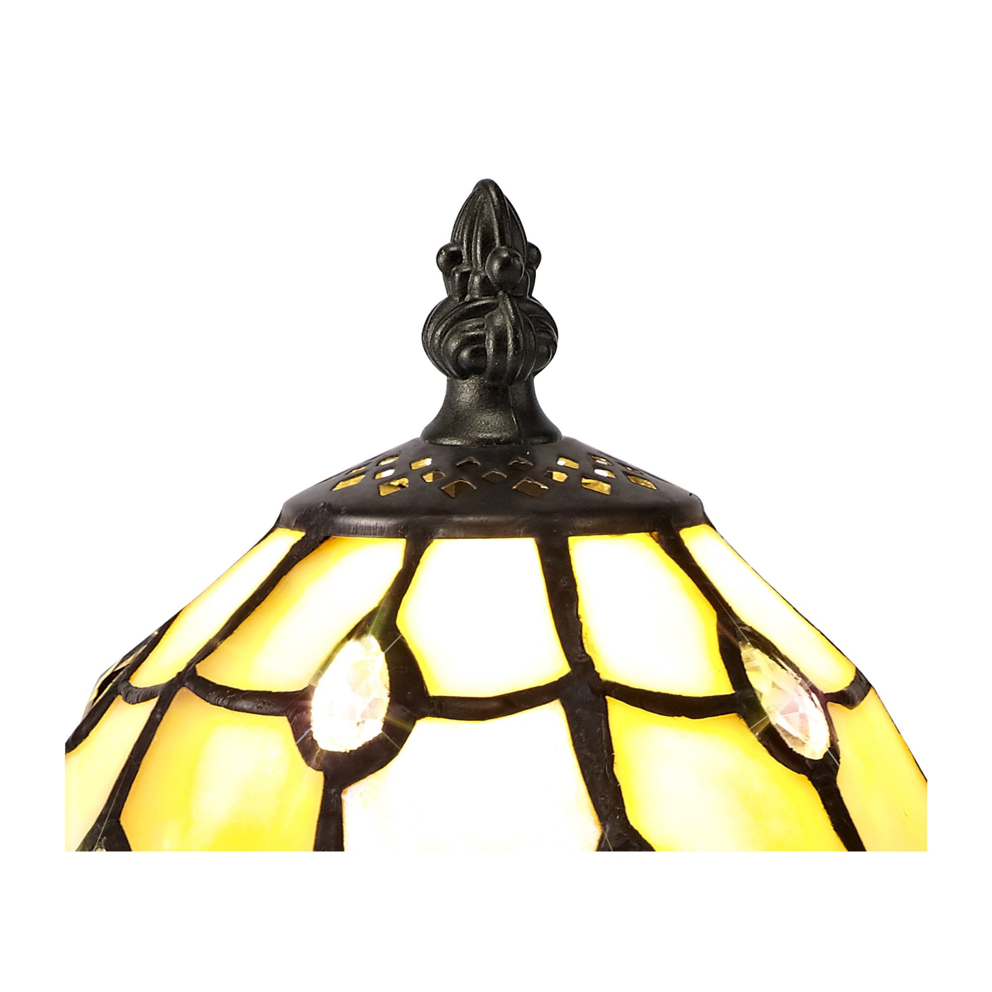 Fabula Crescent Single Table Lamp - Beige Shade