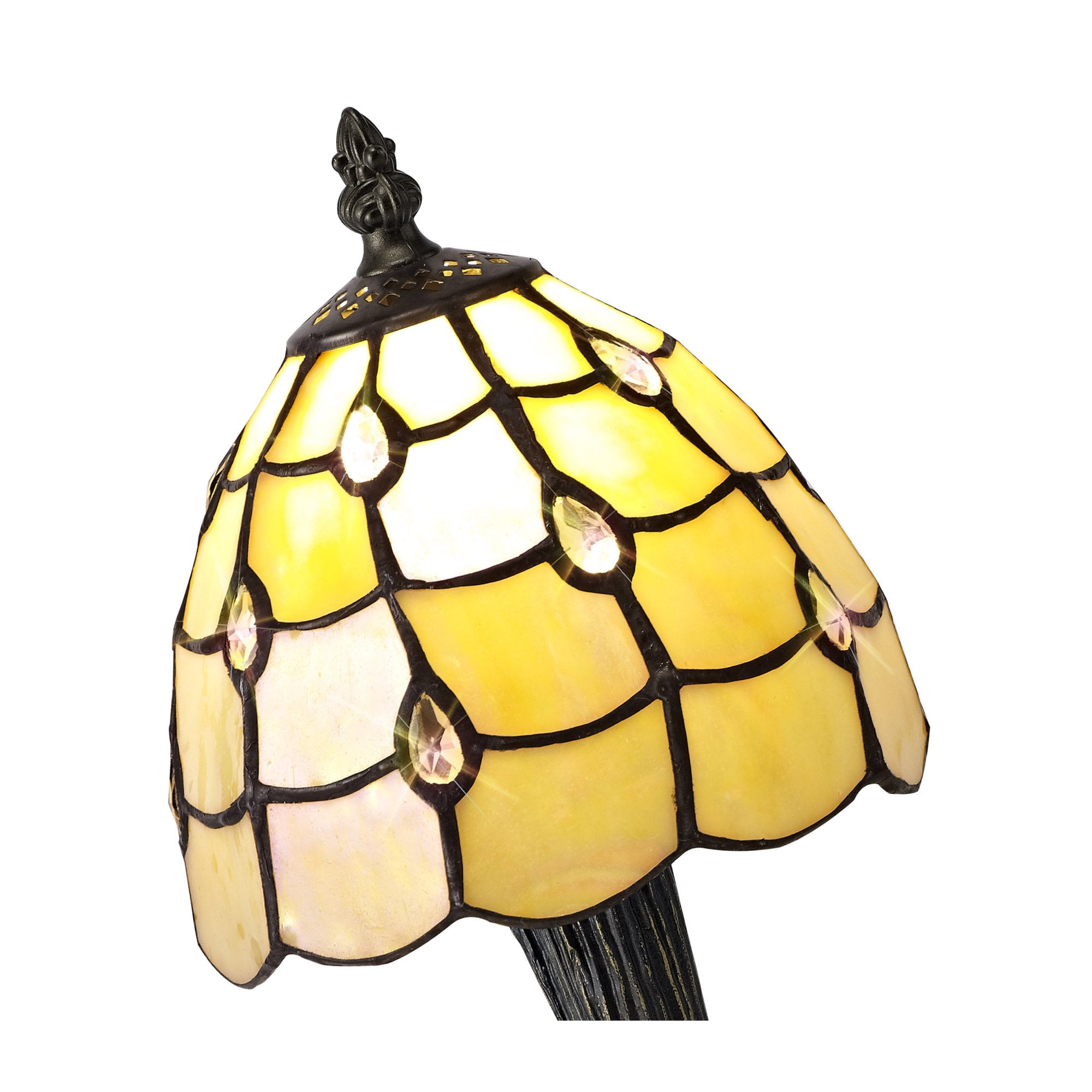 Fabula Crescent Single Table Lamp - Beige Shade
