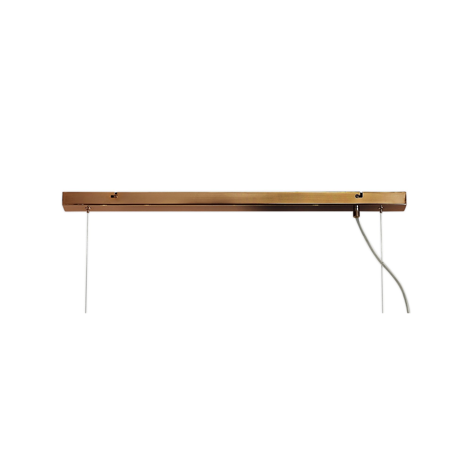 Fabula Roding 7 Light Linear Pendant - Antique Copper, Opal & Copper Glass