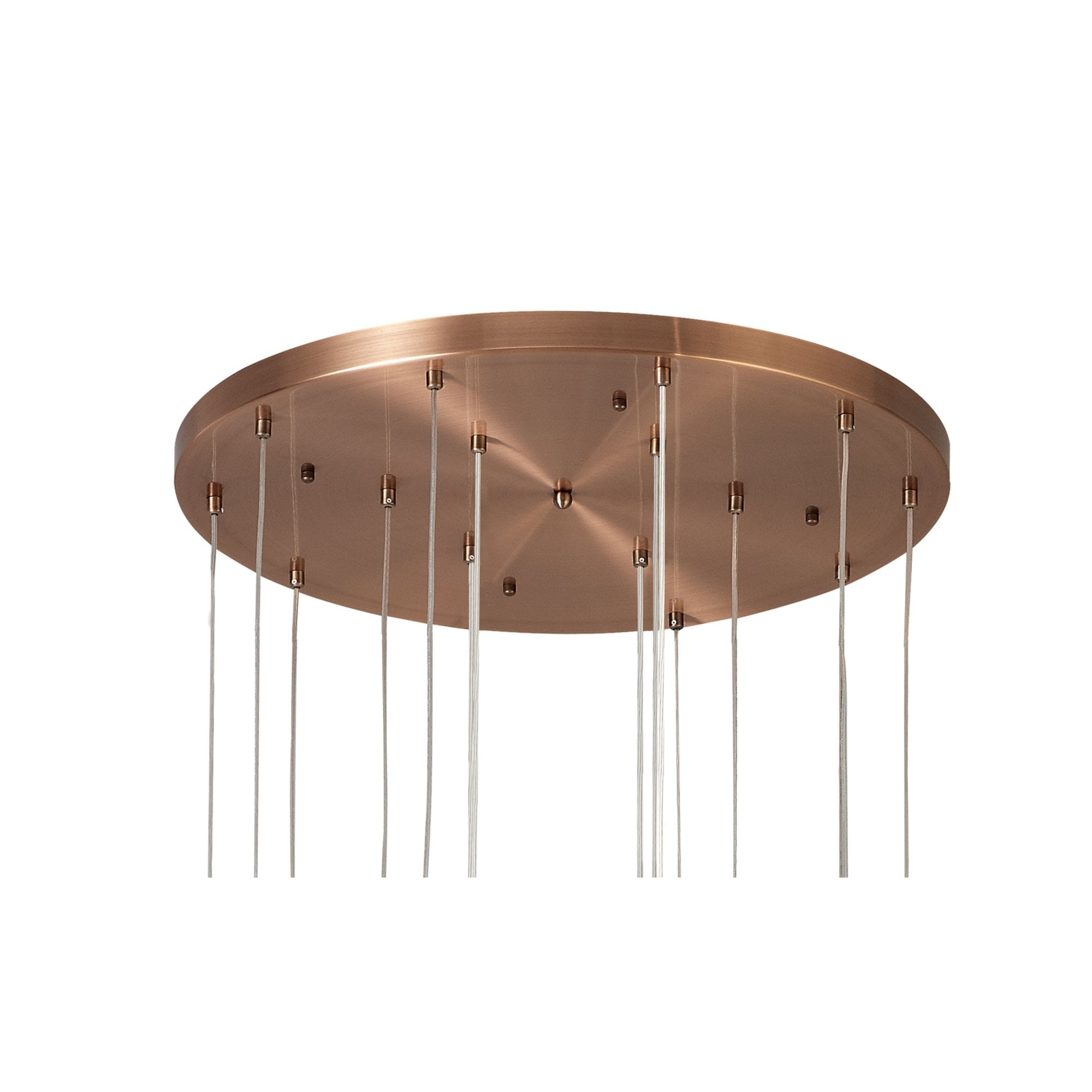Fabula Roding 16 Light Pendant - Antique Copper, Opal & Copper Glass