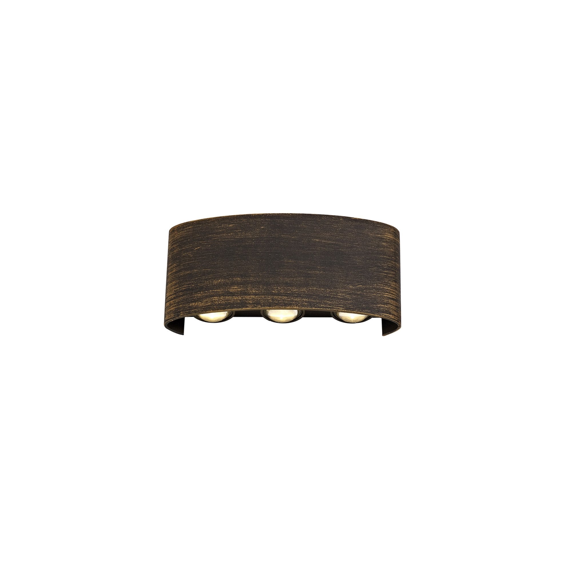 Fabula Collard LED Up & Down Wall Lamp - Gold & Black - IP54