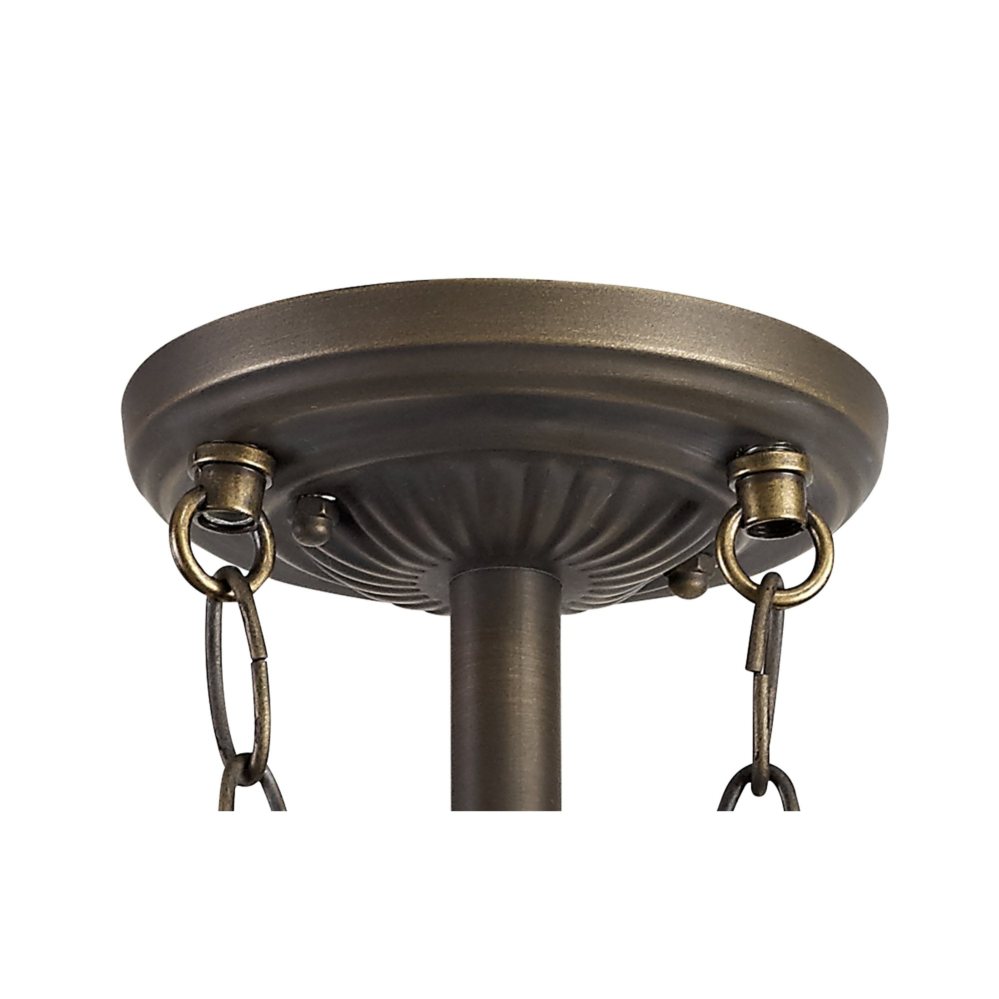 Fabula Harvest 3 Light Tiffany Semi-Flush Kit - Aged Antique Brass - Frame Only