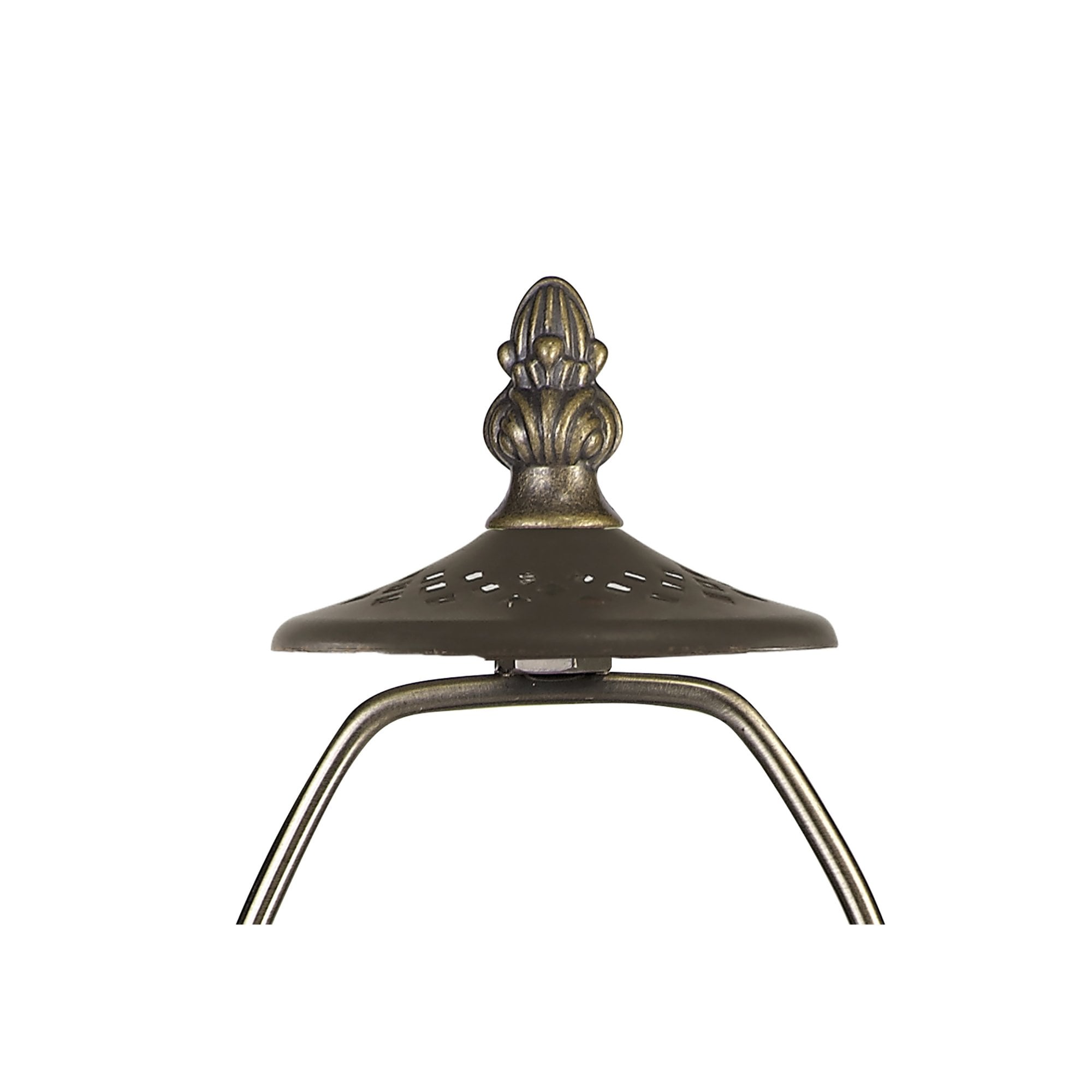 Fabula Harvest Single Curved Tiffany Table Lamp Base - Aged Antique Brass - Base Only
