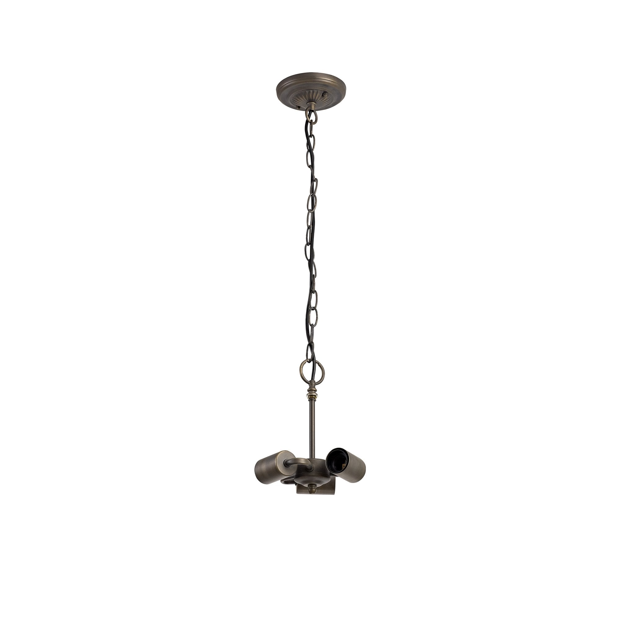 Fabula Harvest 3 Light Tiffany Suspension Kit - Aged Antique Brass - Frame Only