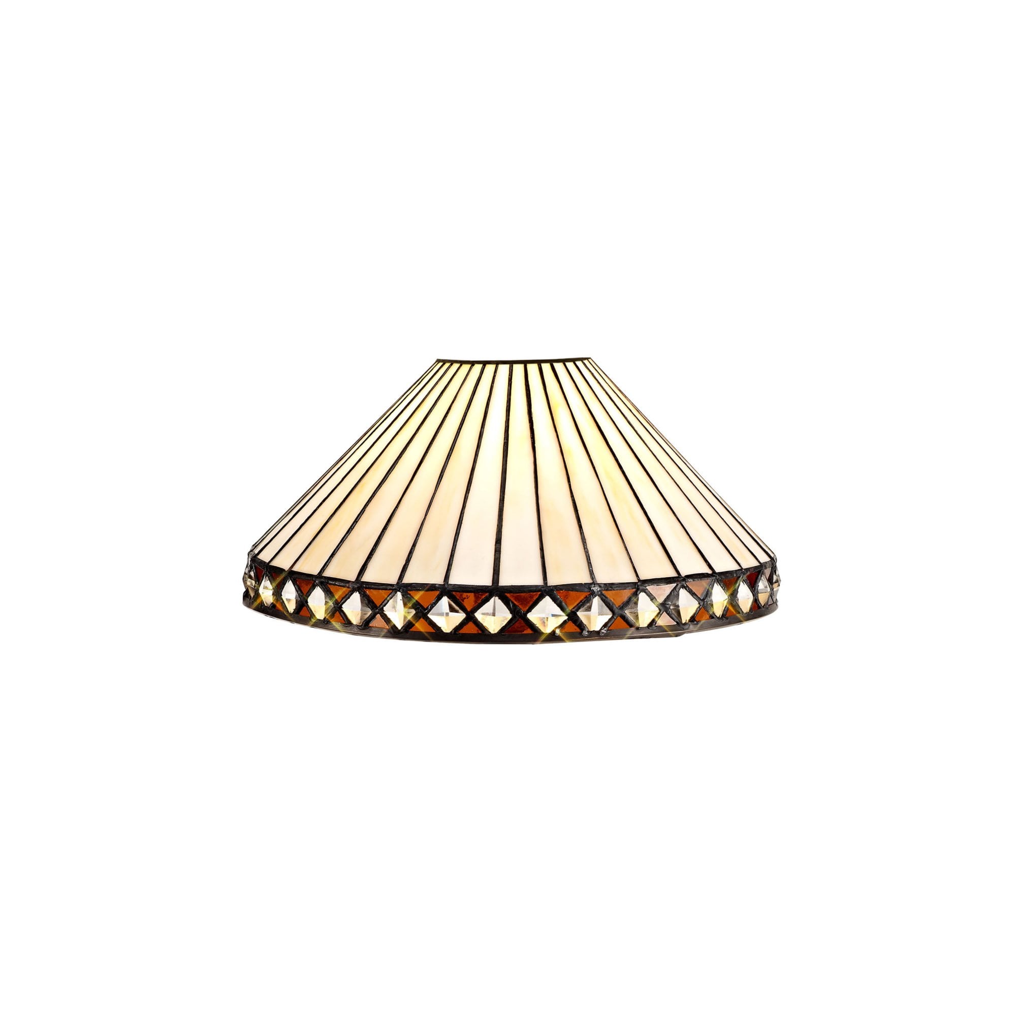 Fabula Westall 30cm Tiffany Shade - Amber & Cream - Shade Only