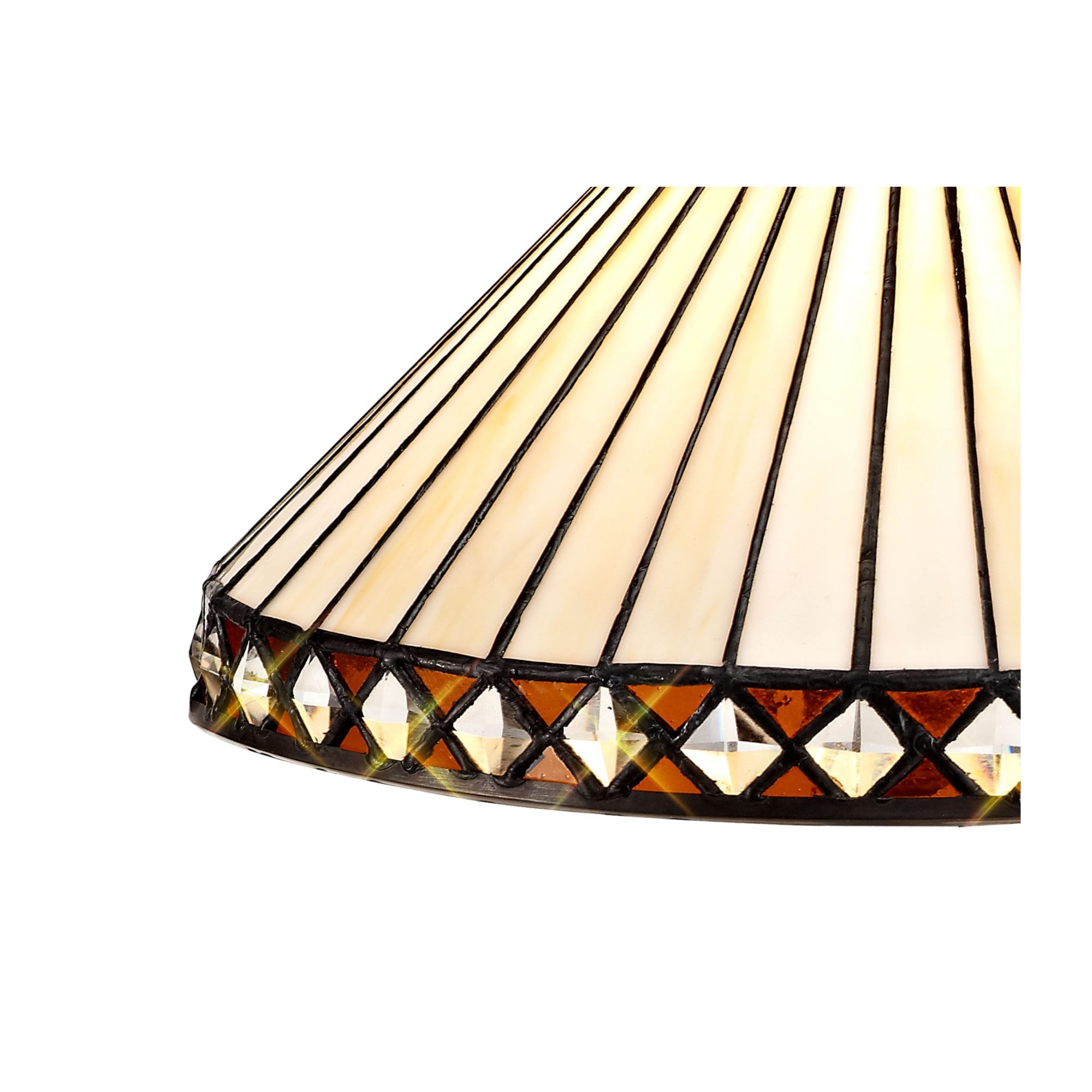 Fabula Westall 30cm Tiffany Shade - Amber & Cream - Shade Only