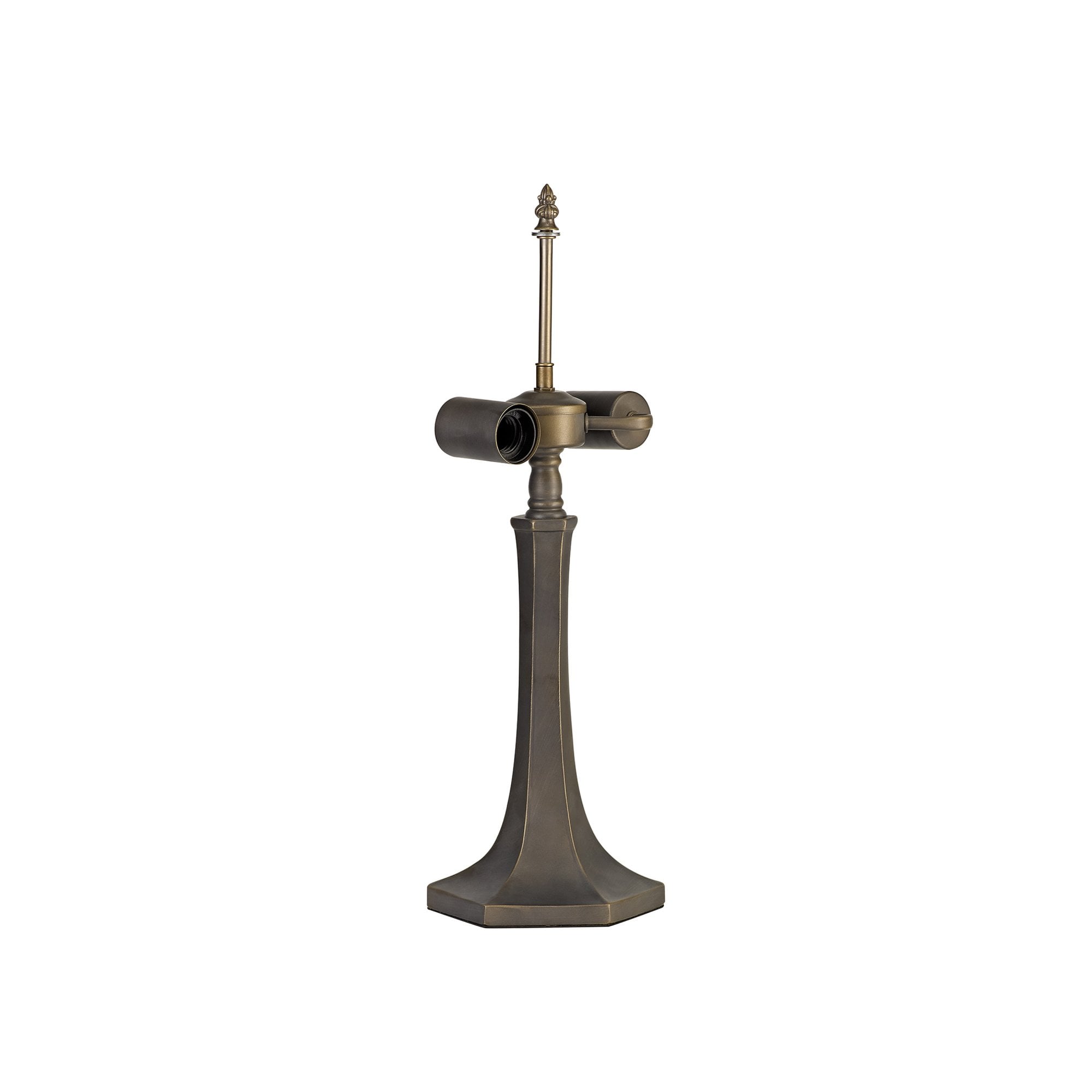 Fabula Harvest 2 Light Octagonal Tiffany Table Lamp Base - Aged Antique Brass - Base Only
