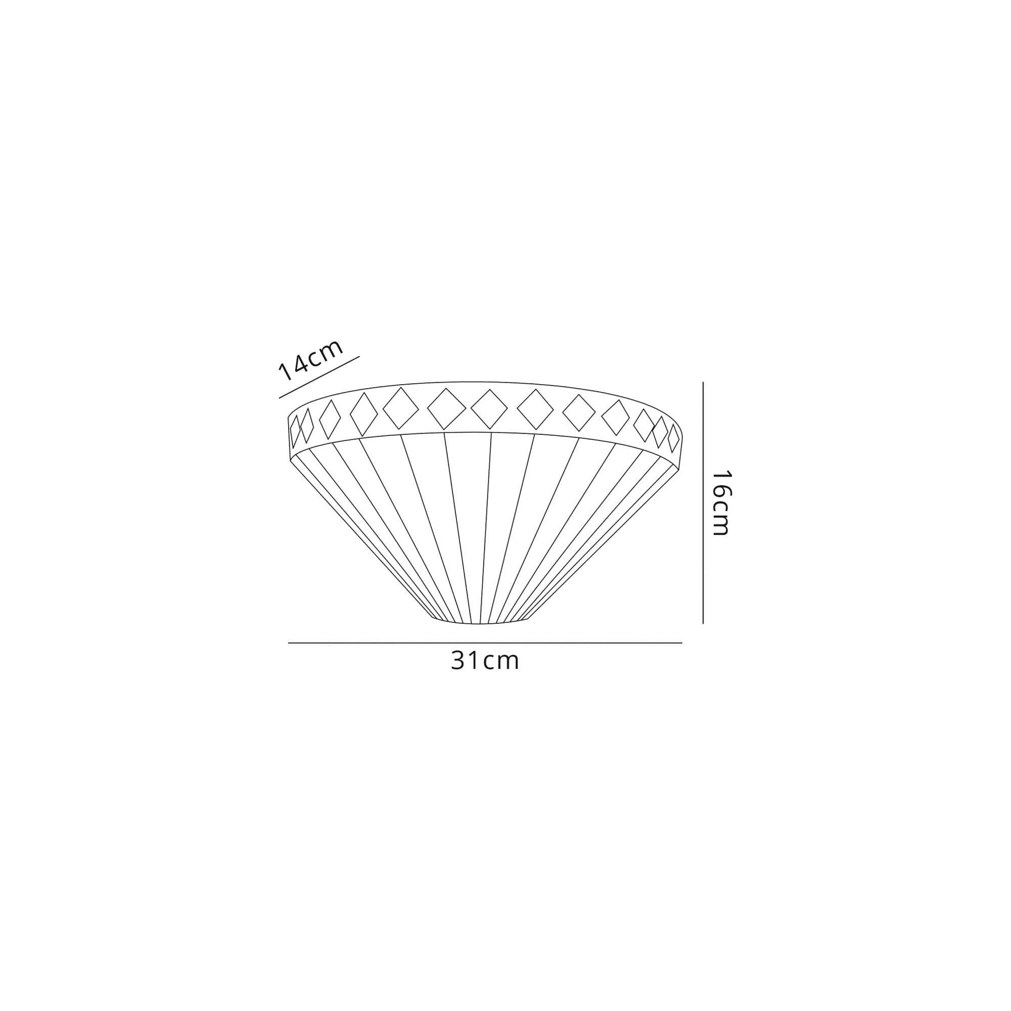 Fabula Westall 2 Light Tiffany Wall Lamp - Amber & Cream
