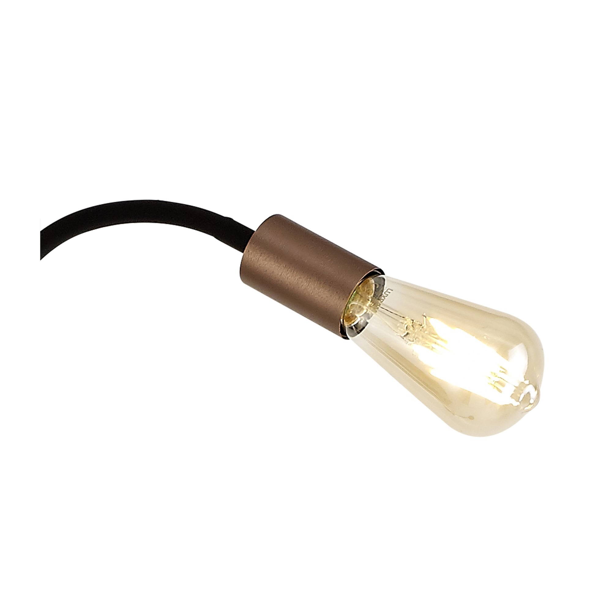 Fabula Hartwell 3 Light Flexible Floor Lamp - Satin Black & Brushed Copper