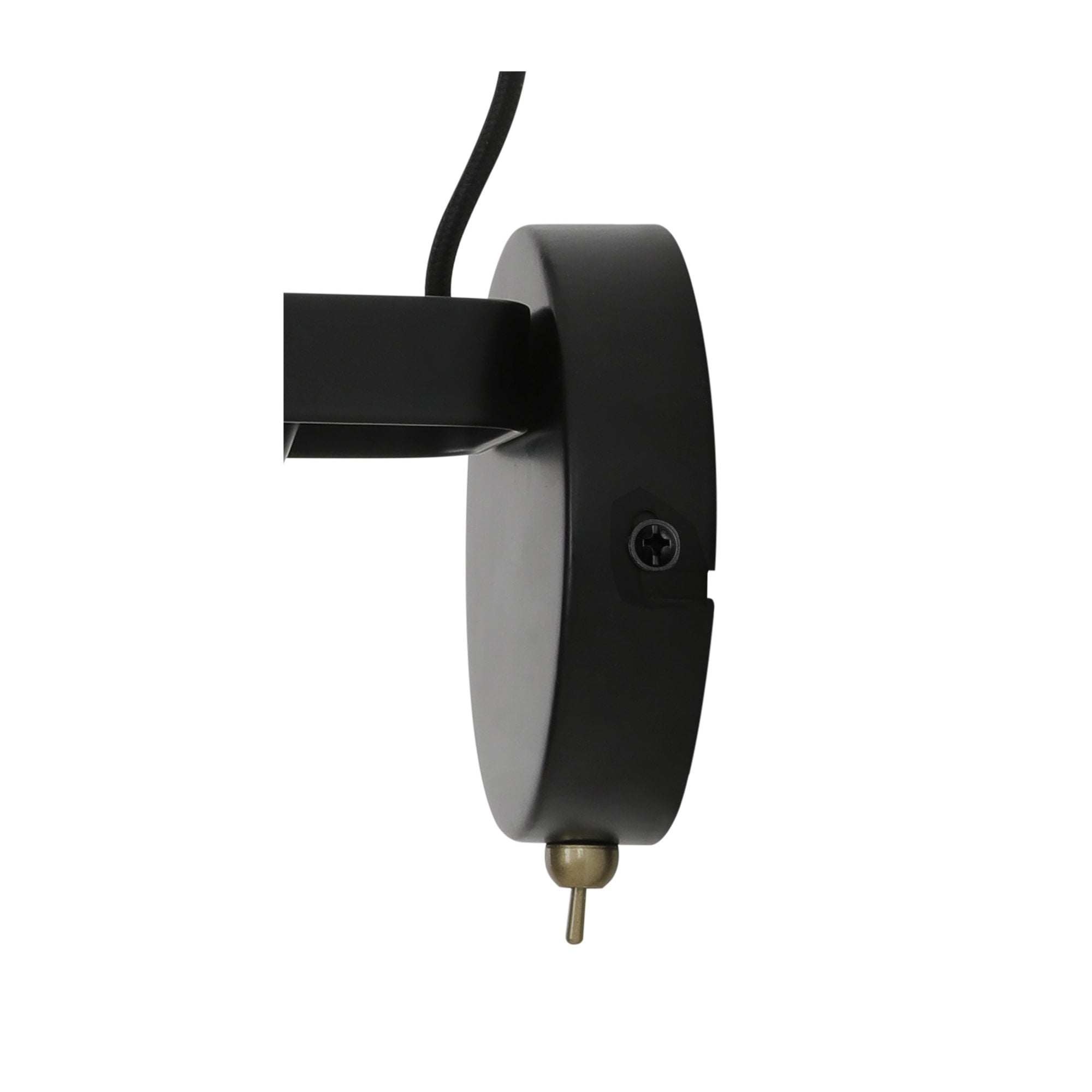 Fabula Leicester Single Adjustable Wall Lamp - Matt Black & Khaki