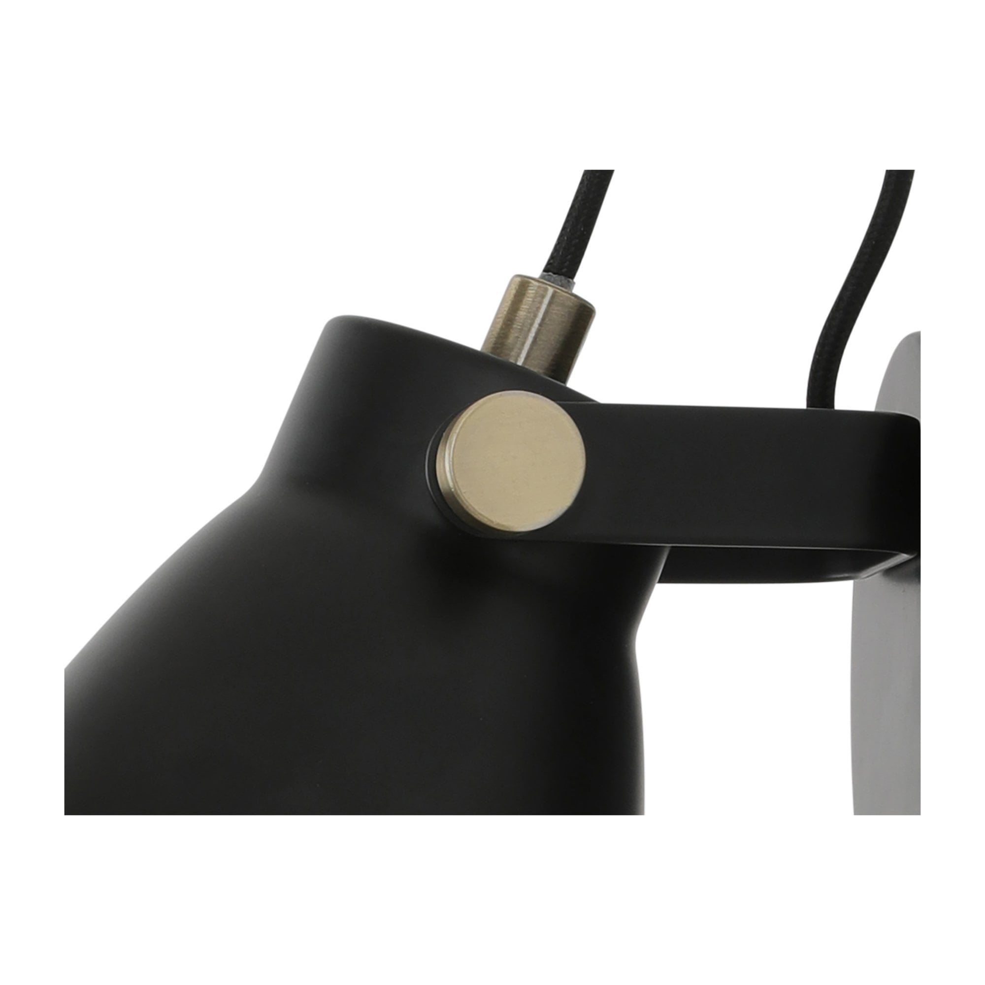 Fabula Leicester Single Adjustable Wall Lamp - Matt Black & Khaki