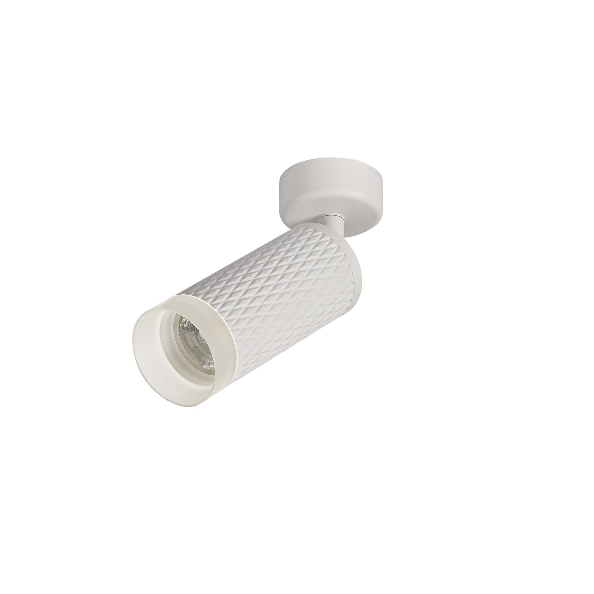 Fabula Summerfield Single Adjustable Spot Light - Sand White & Acrylic Ring