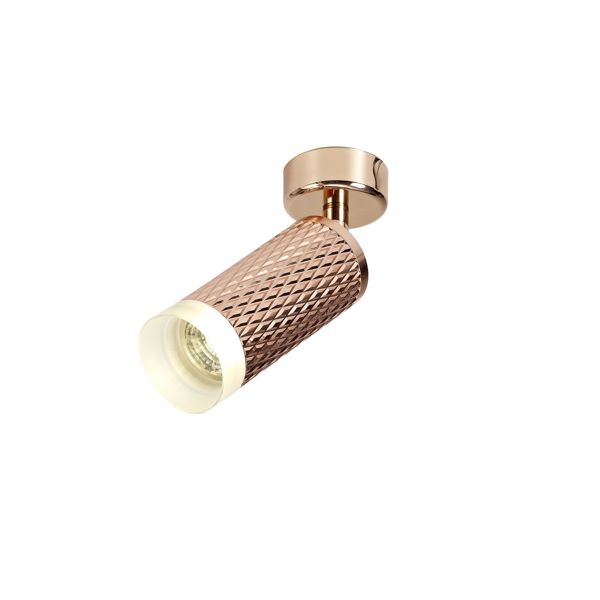 Fabula Summerfield Single Adjustable Spot Light - Rose Gold & Acrylic Ring