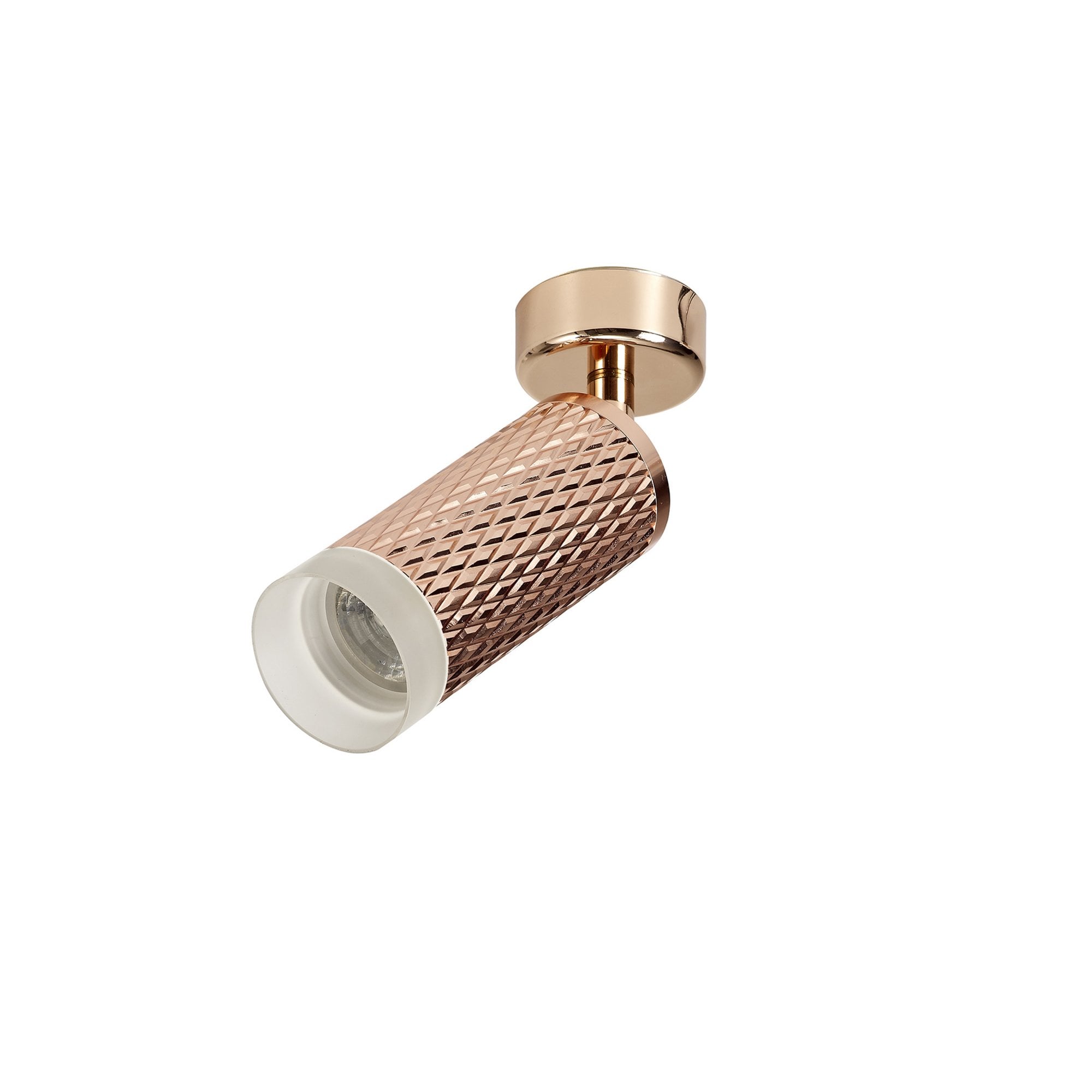 Fabula Summerfield Single Adjustable Spot Light - Rose Gold & Acrylic Ring