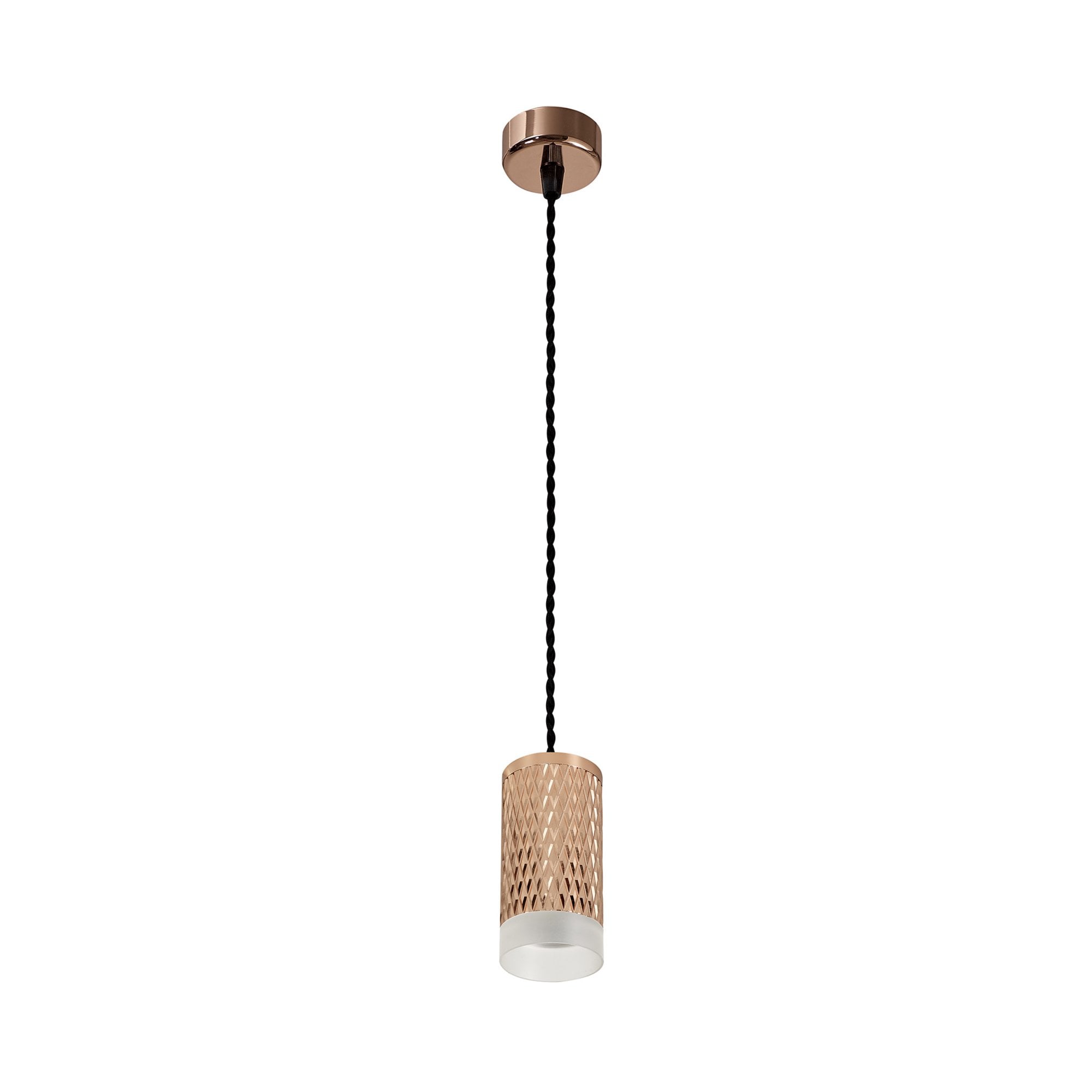 Fabula Summerfield Single 11cm Pendant - Rose Gold & Acrylic Ring
