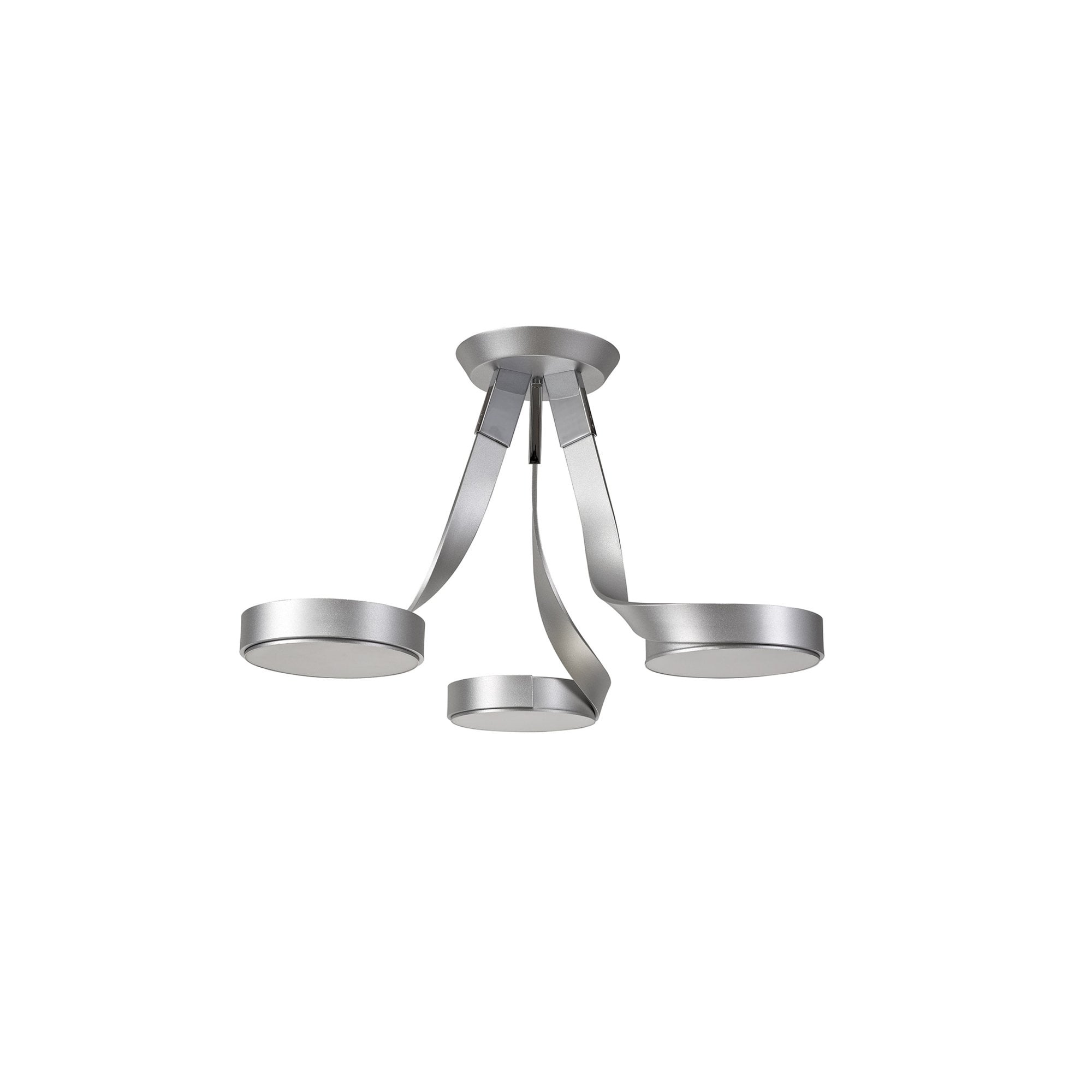 Fabula Sylvan 3 Light LED Semi-Flush Light - Silver & Polished Chrome