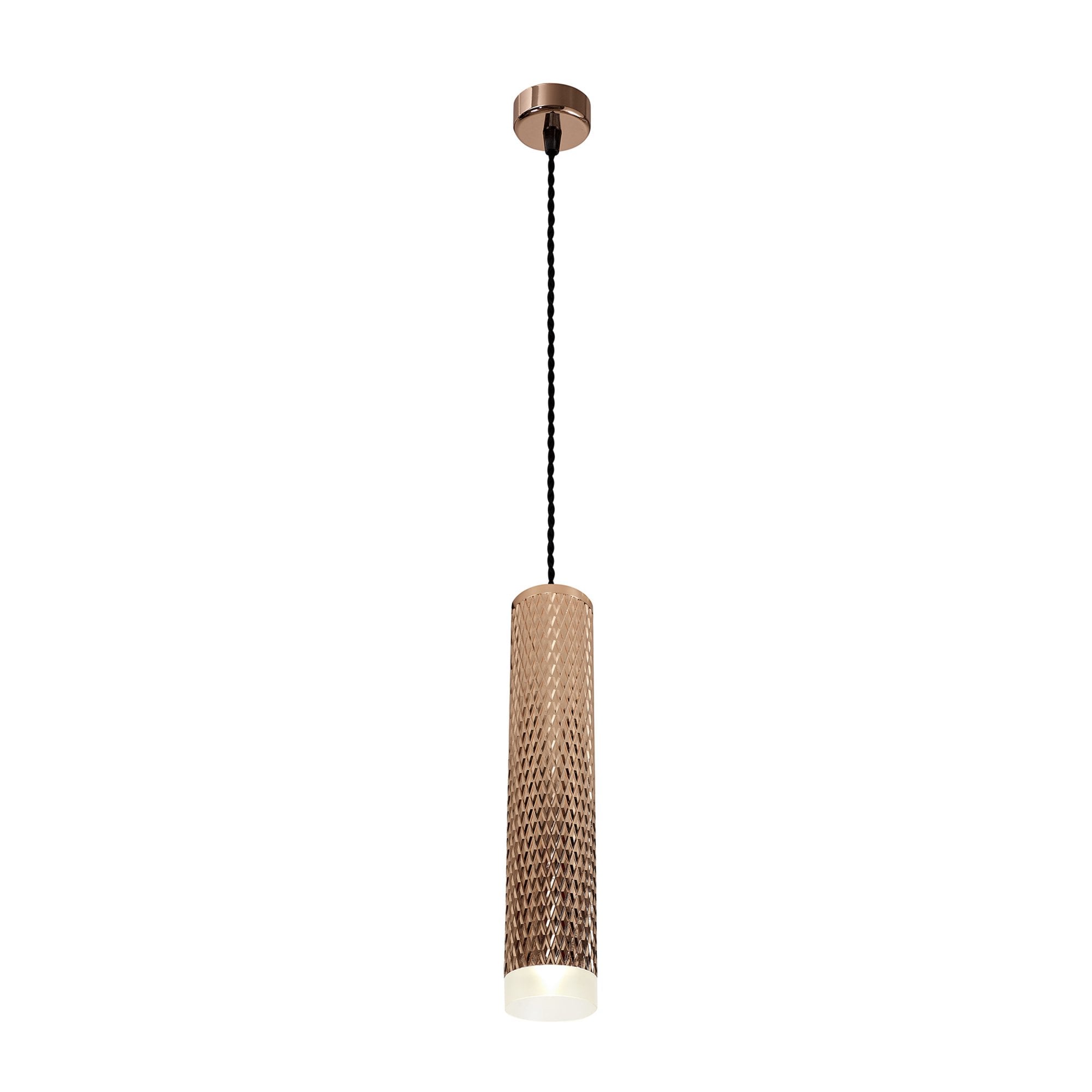 Fabula Summerfield Single 30cm Pendant - Rose Gold & Acrylic Ring