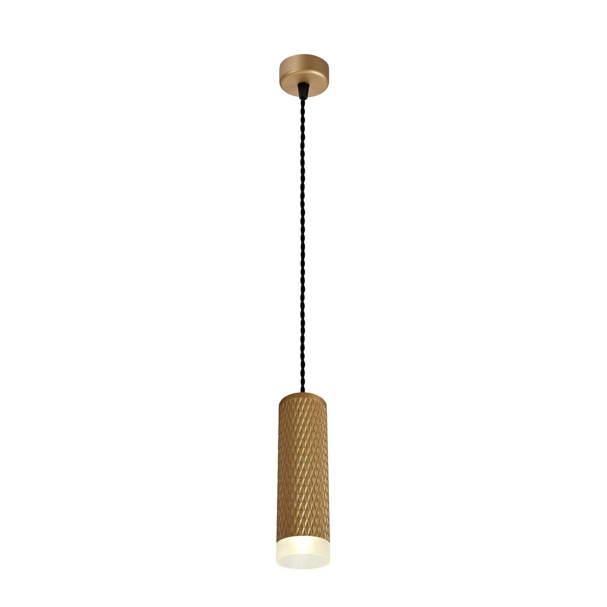 Fabula Summerfield Single 20cm Pendant - Champagne Gold & Acrylic Ring