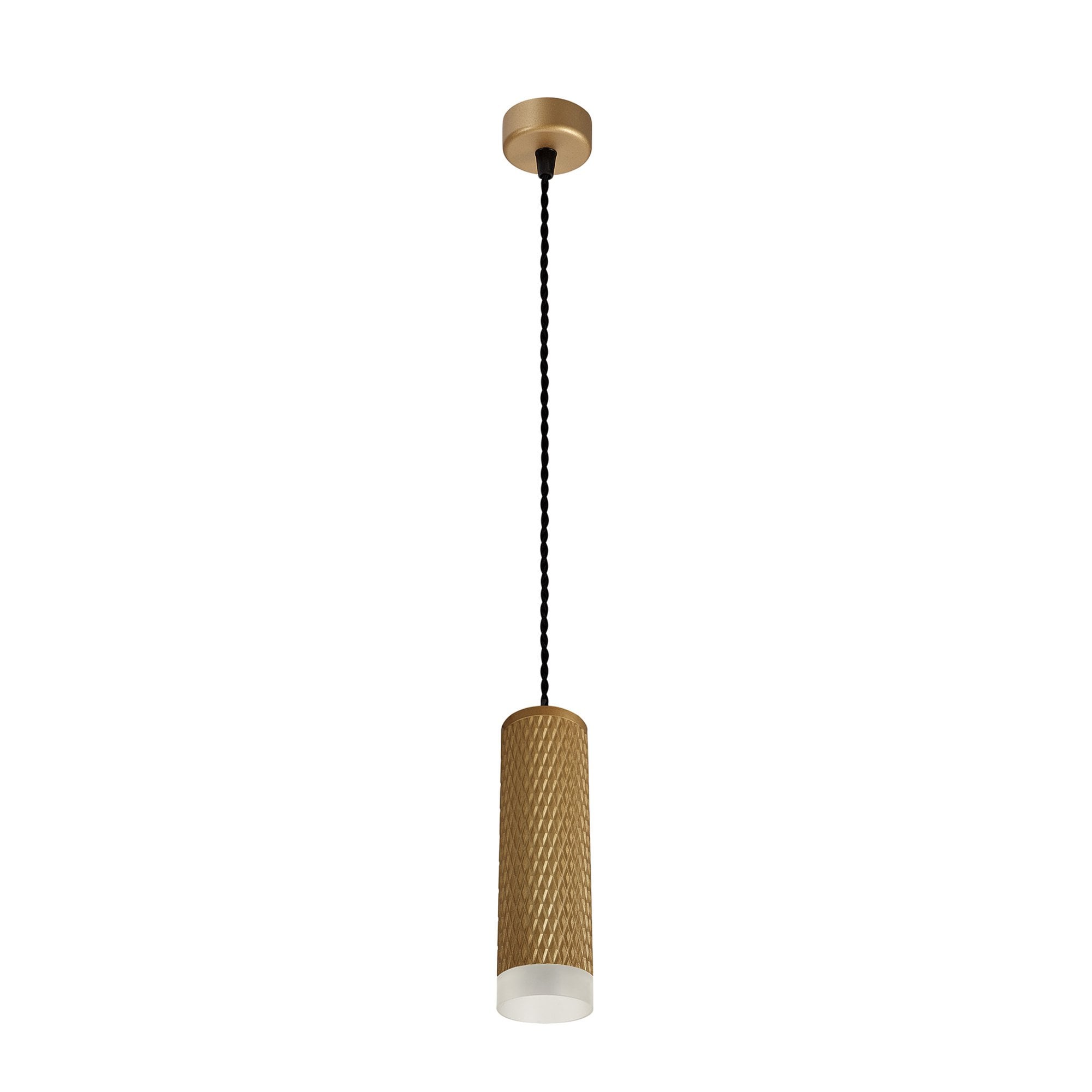 Fabula Summerfield Single 20cm Pendant - Champagne Gold & Acrylic Ring