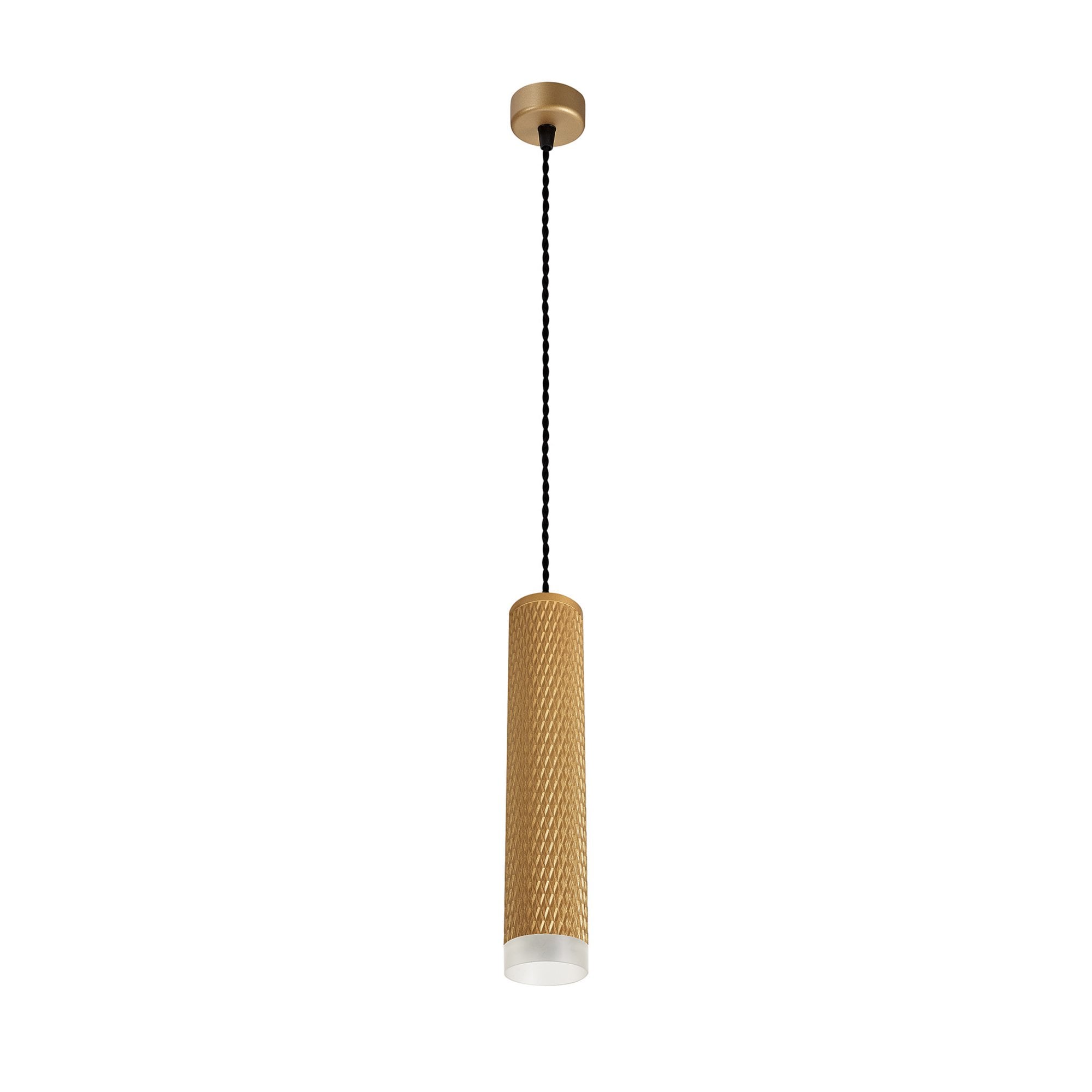 Fabula Summerfield Single 30cm Pendant - Champagne Gold & Acrylic Ring
