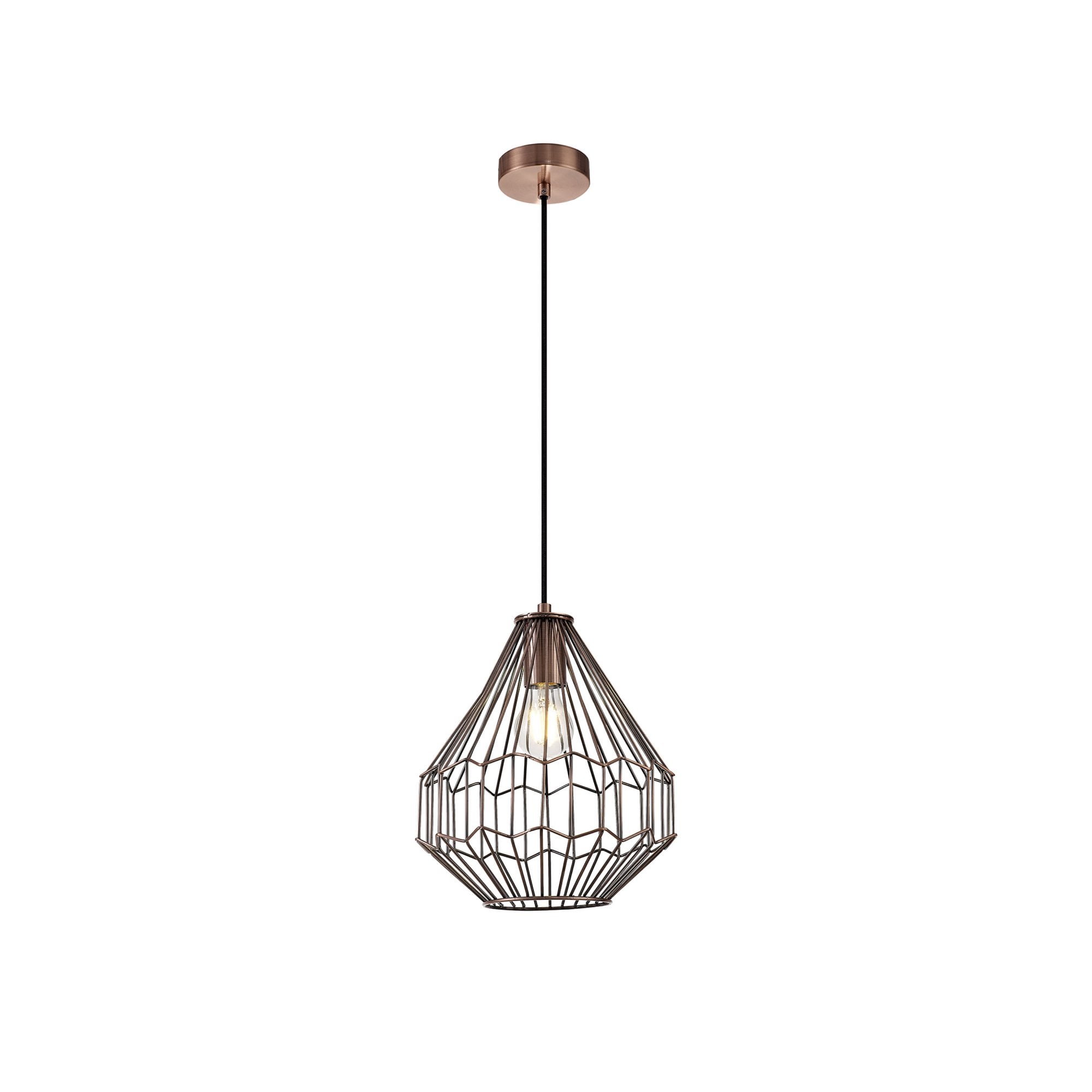 Fabula Beatrice Small Pendant - Antique Copper & Black
