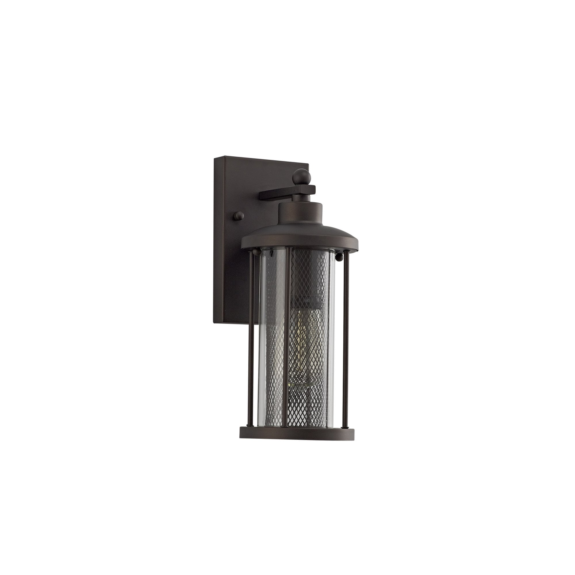 Fabula Addison Small Wall Lamp - Antique Bronze & Clear Glass - IP54