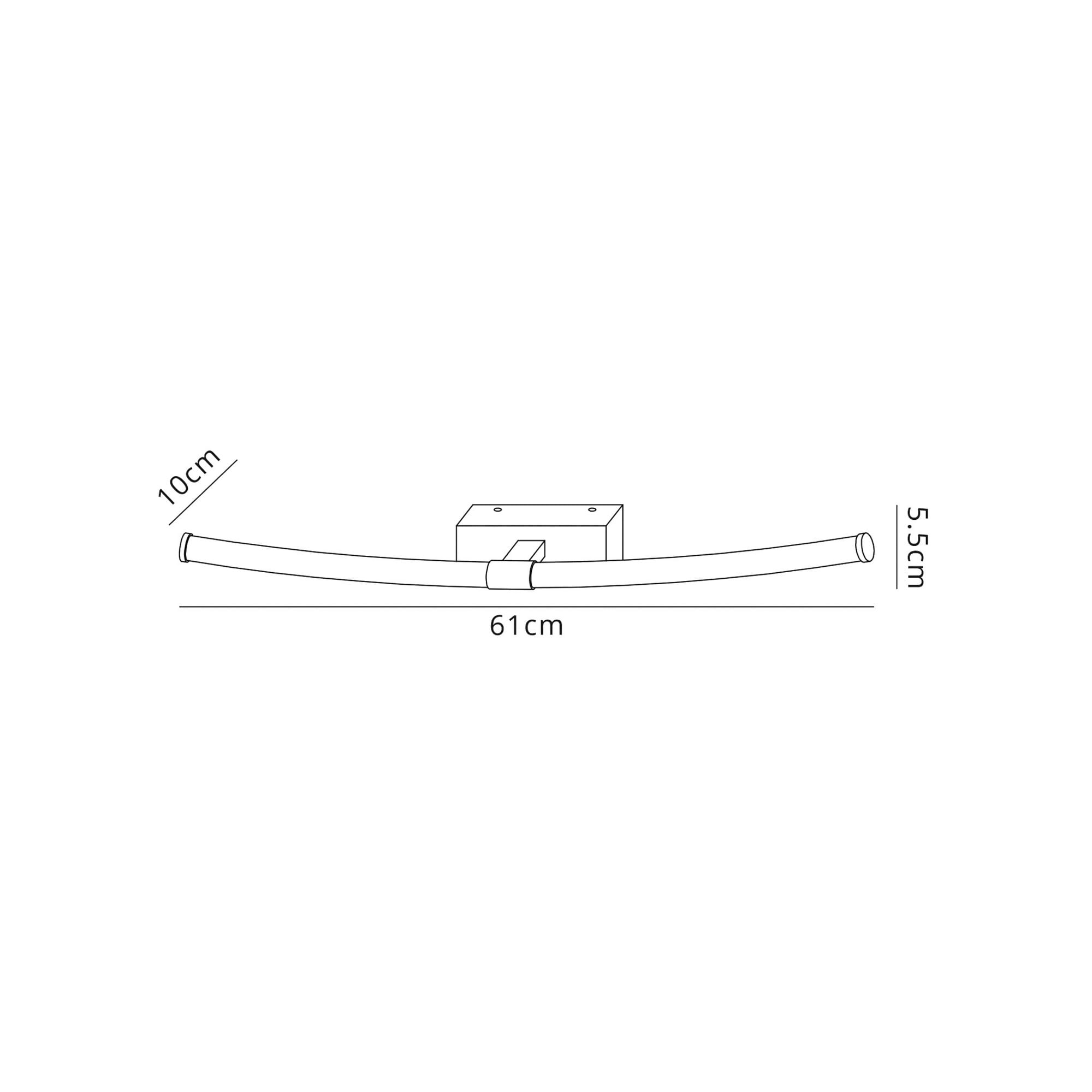 Fabula Willow Large 2 Light LED Wall Lamp - Polished Chrome - IP44