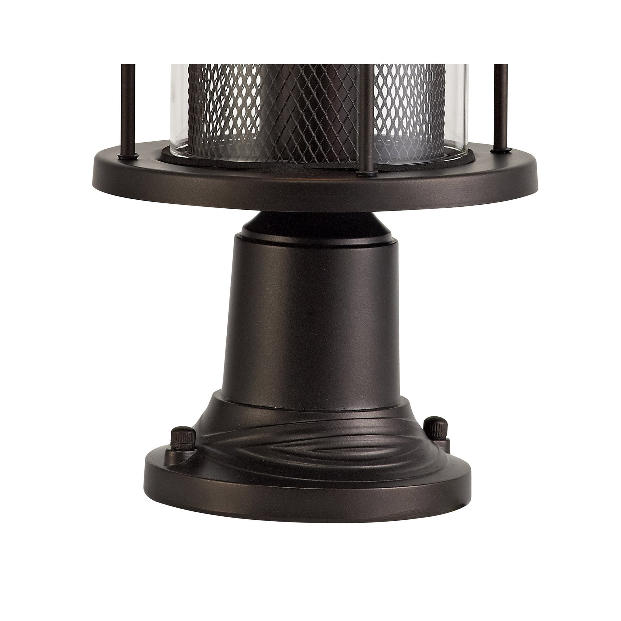 Fabula Addison Pedestal Lamp - Antique Bronze & Clear Glass - IP54