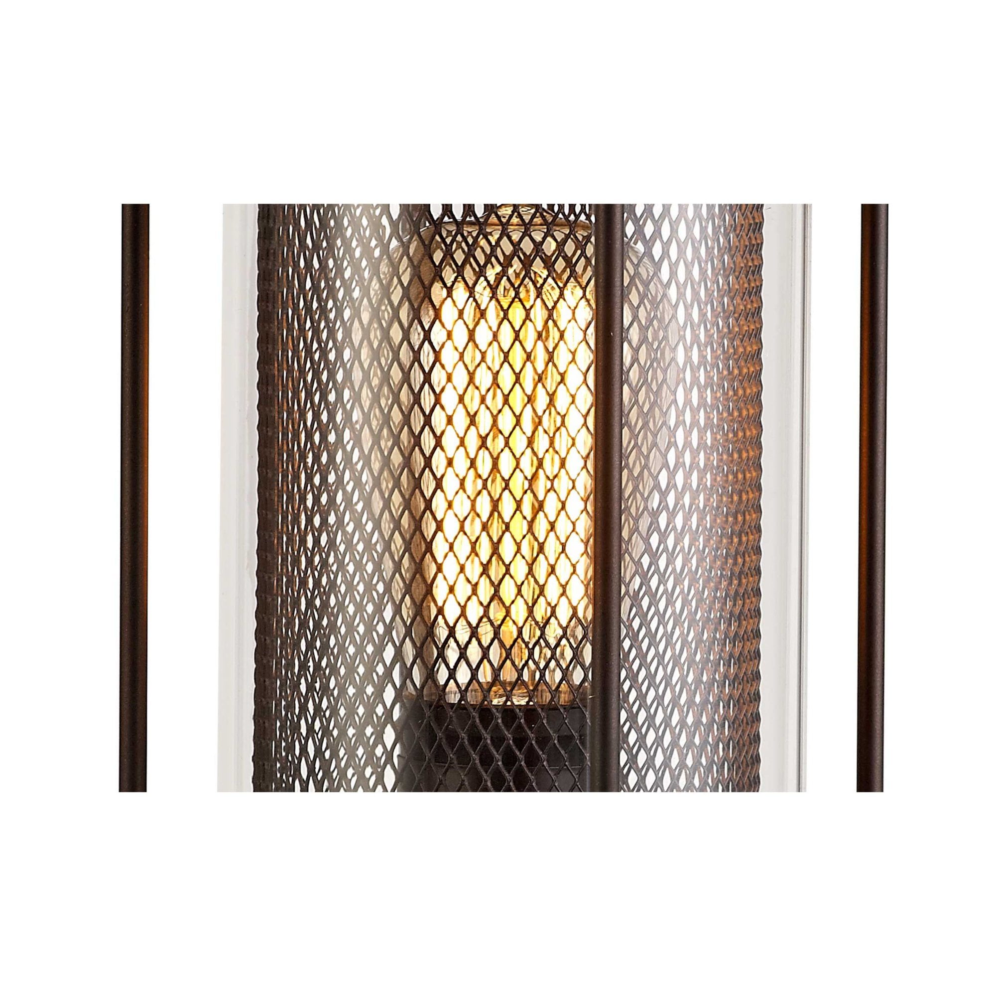Fabula Addison Pedestal Lamp - Antique Bronze & Clear Glass - IP54